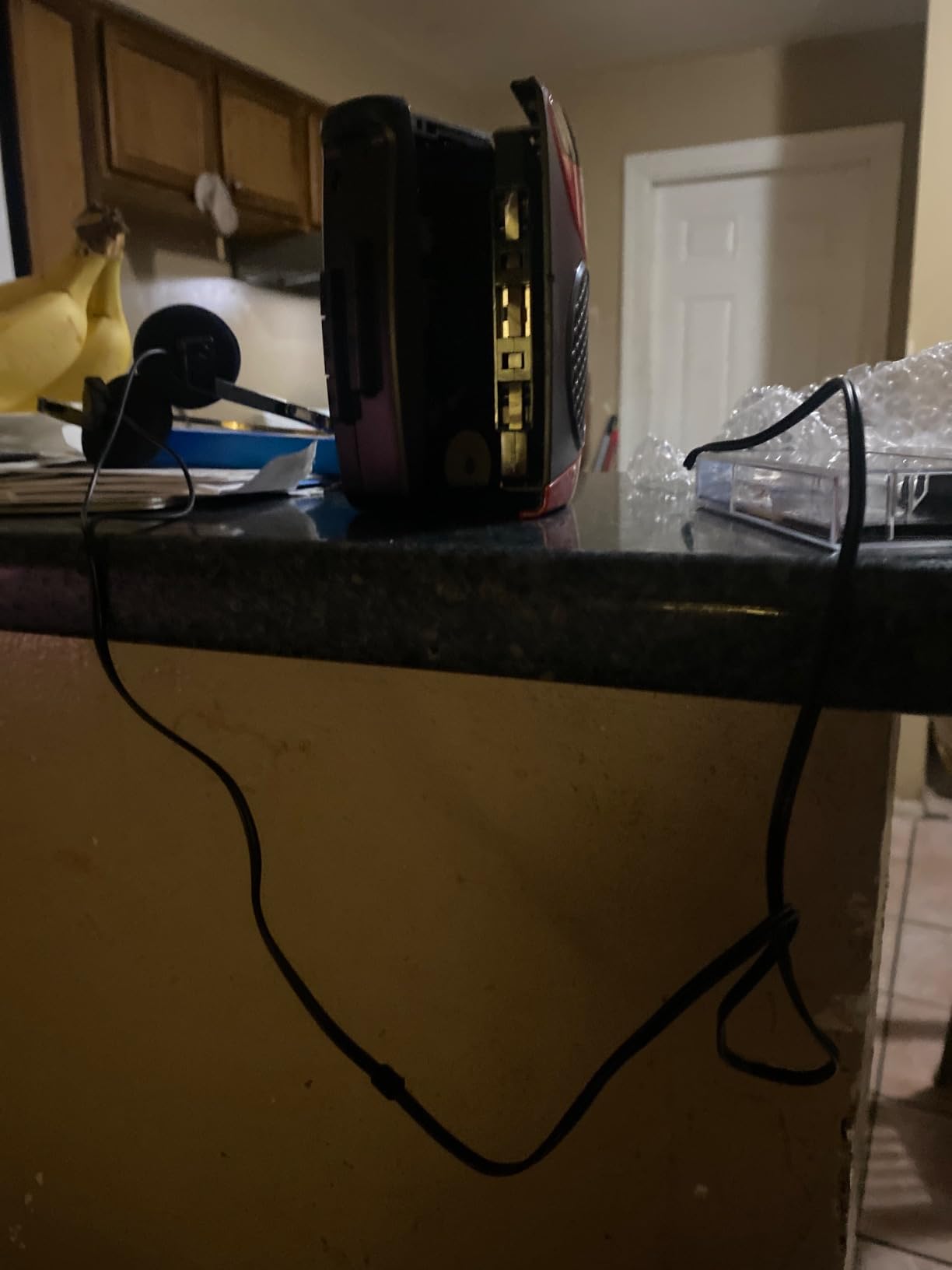 GPX Portable Cassette Player, Compatible With Headphone, 3.54 x 1.57 x 4.72 Inches, Requires 2 AA Batteries - Not Included, Red/Black (CAS337B) Black/Red customer photo 1