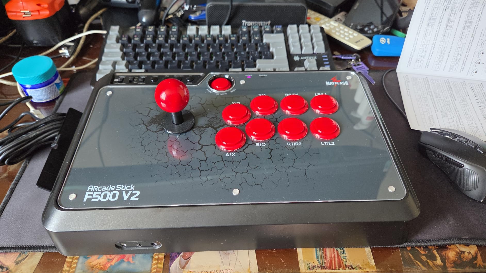 MAYFLASH Universal Arcade Fighting Stick F500 for Switch/Switch 2, Xbox Series X/S, Xbox One, Xbox 360, PS4, PS3, Windows, macOS, Android, Raspberry Pi, Steam Deck, PS Classic, NEOGEO Mini customer photo 1