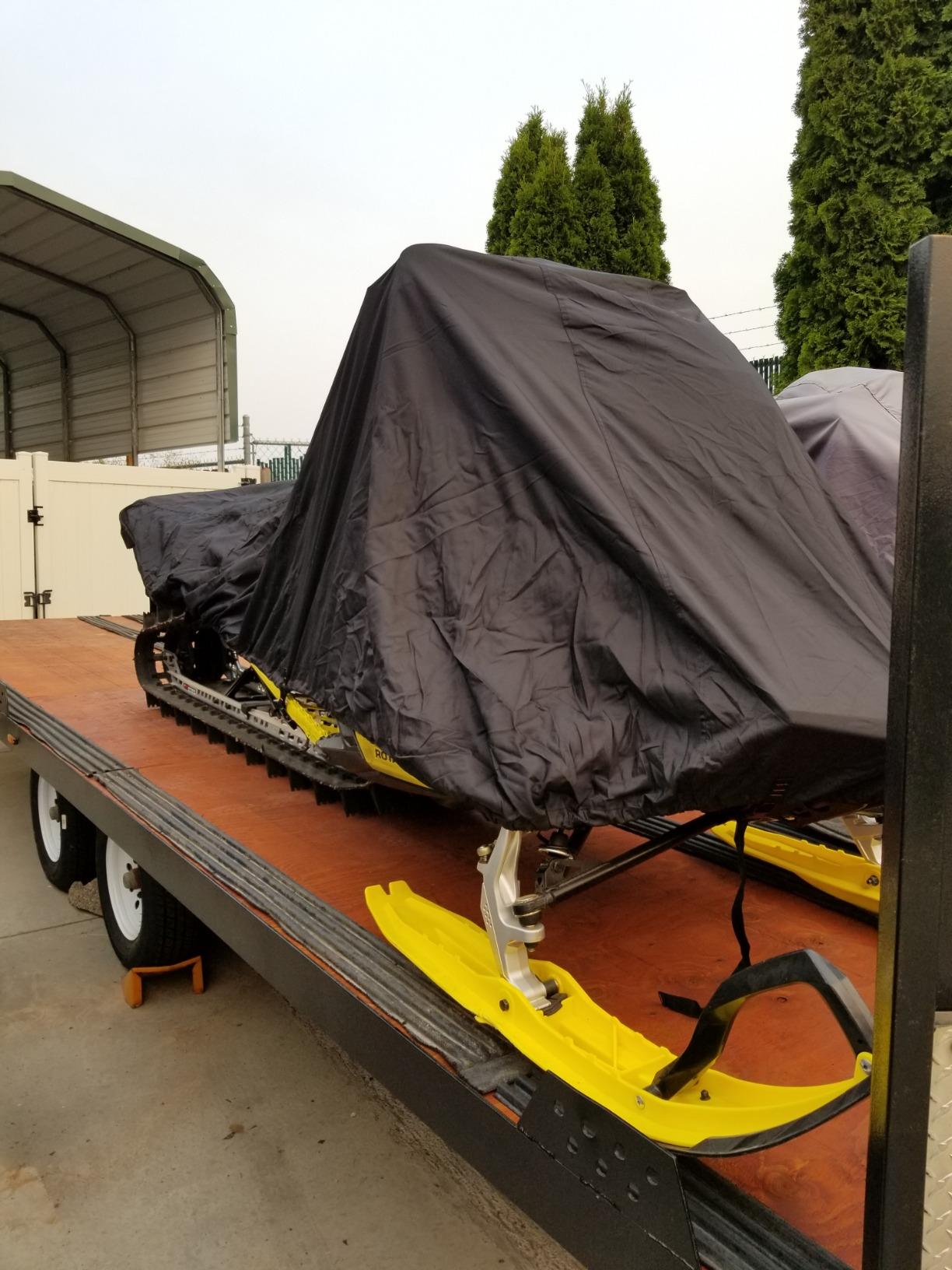 EliteShield SnowShield Trailerable Snowmobile Cover, Solution-Dyed Fade Resistant All Weather Protection Snowsled Cover, Black Color Fits Snowmobile 121