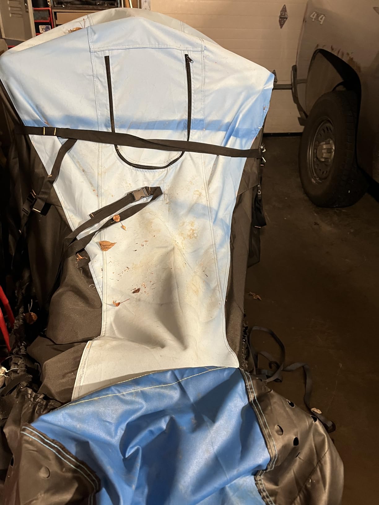 EliteShield SnowShield Snowmobile Cover, Heavy Duty Trailerable Snowmobile Storage Cover, Compatible with Polaris Ski Doo Arctic Cat Yamaha and More, Gray/Black Color Fits Snowmobiles 121