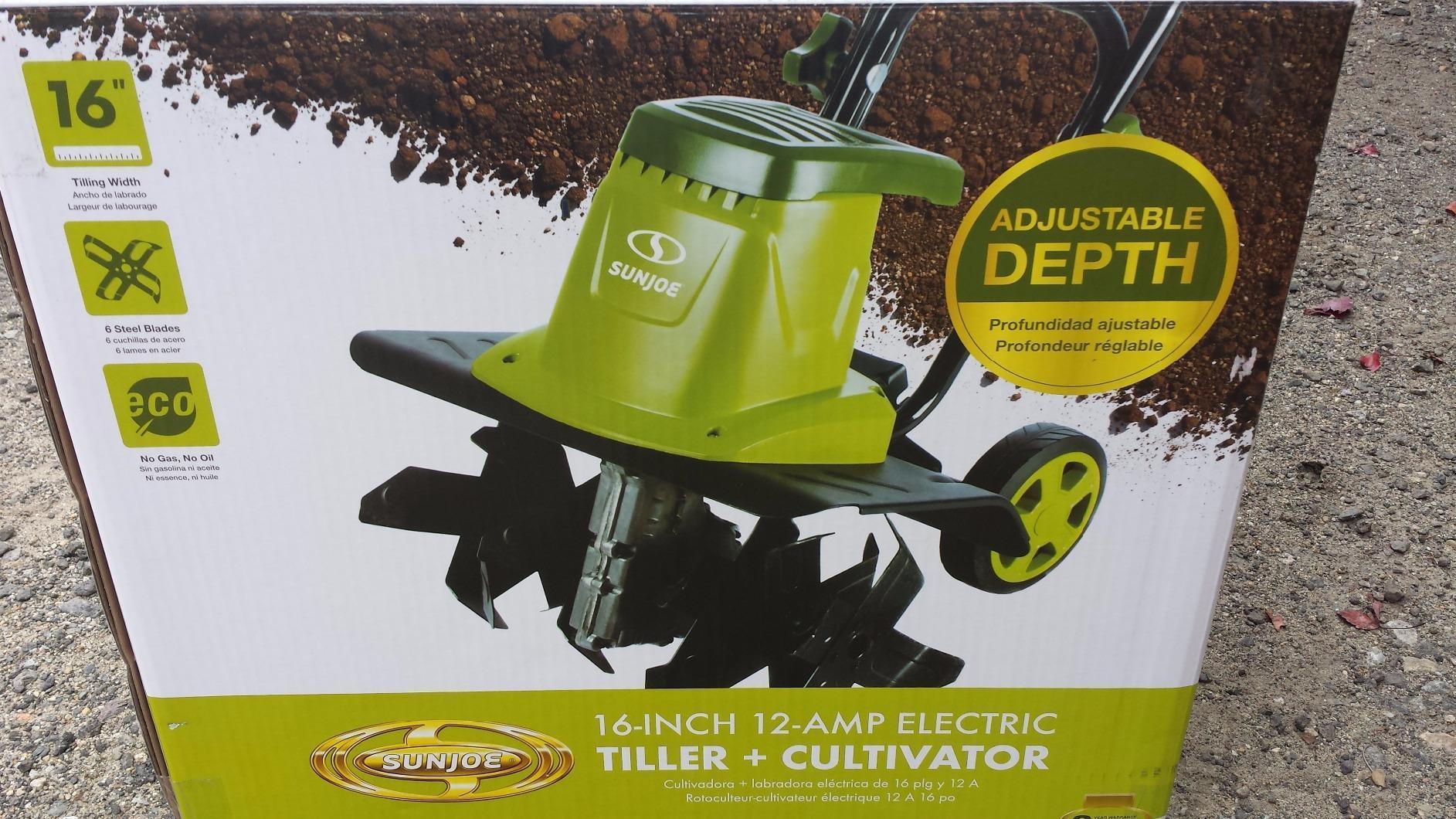 Sun Joe Corded Electric Garden Tiller & Cultivator with Steel Tines, 16 Inch, 12-Amp Motor - Heavy-Duty Tilling Machine for Lawn, Yard, and Gardening Care, TJ603E customer photo 2