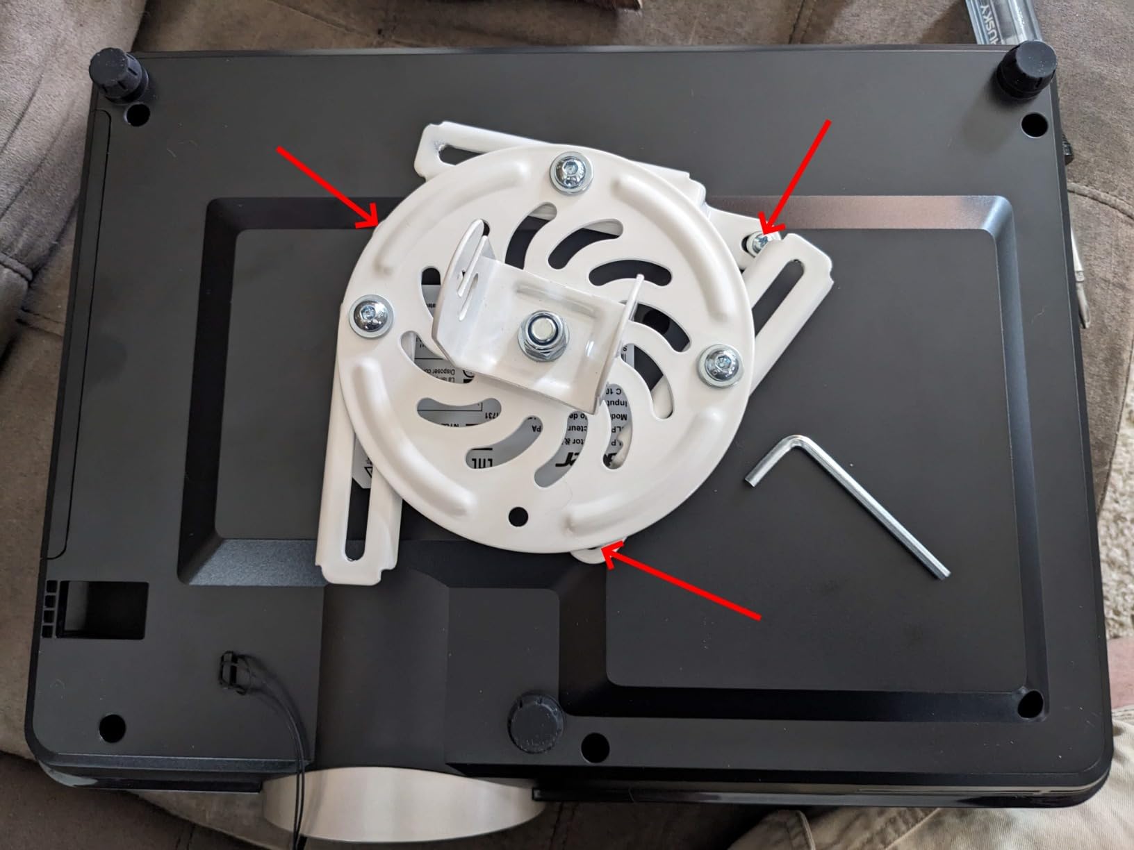 VIVO Universal Extending Ceiling Projector Mount, Height Adjustable Projection, White, MOUNT-VP02W customer photo 2