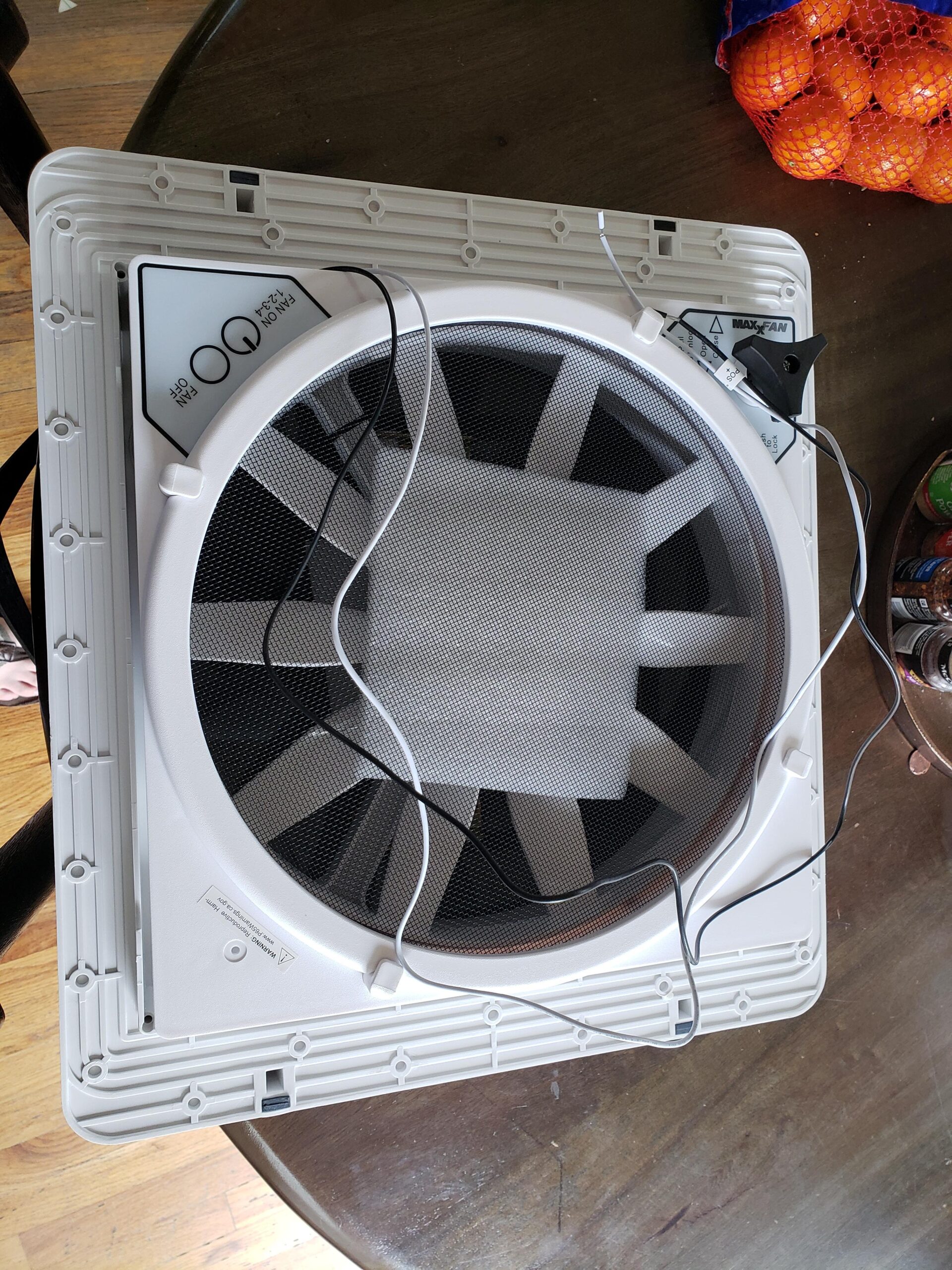 MAXXAIR Original Maxxfan - Vent, Fan & Rain Protection All-in-One, High Powered 4-Speed Exhaust Only Fan, Manual Knob Control, 14