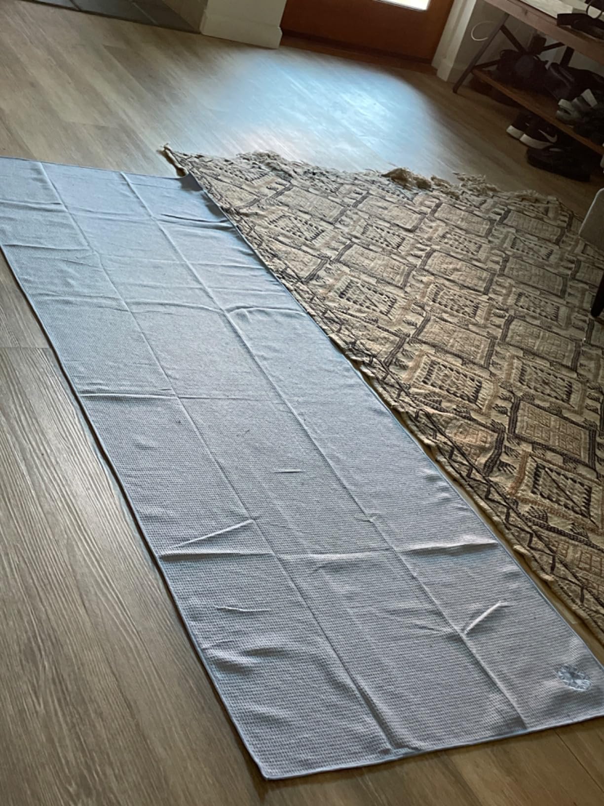 Shandali Hot Yoga Towel - Mat-Sized, Microfiber, Super Absorbent, Anti-Slip, Injury Free, 24