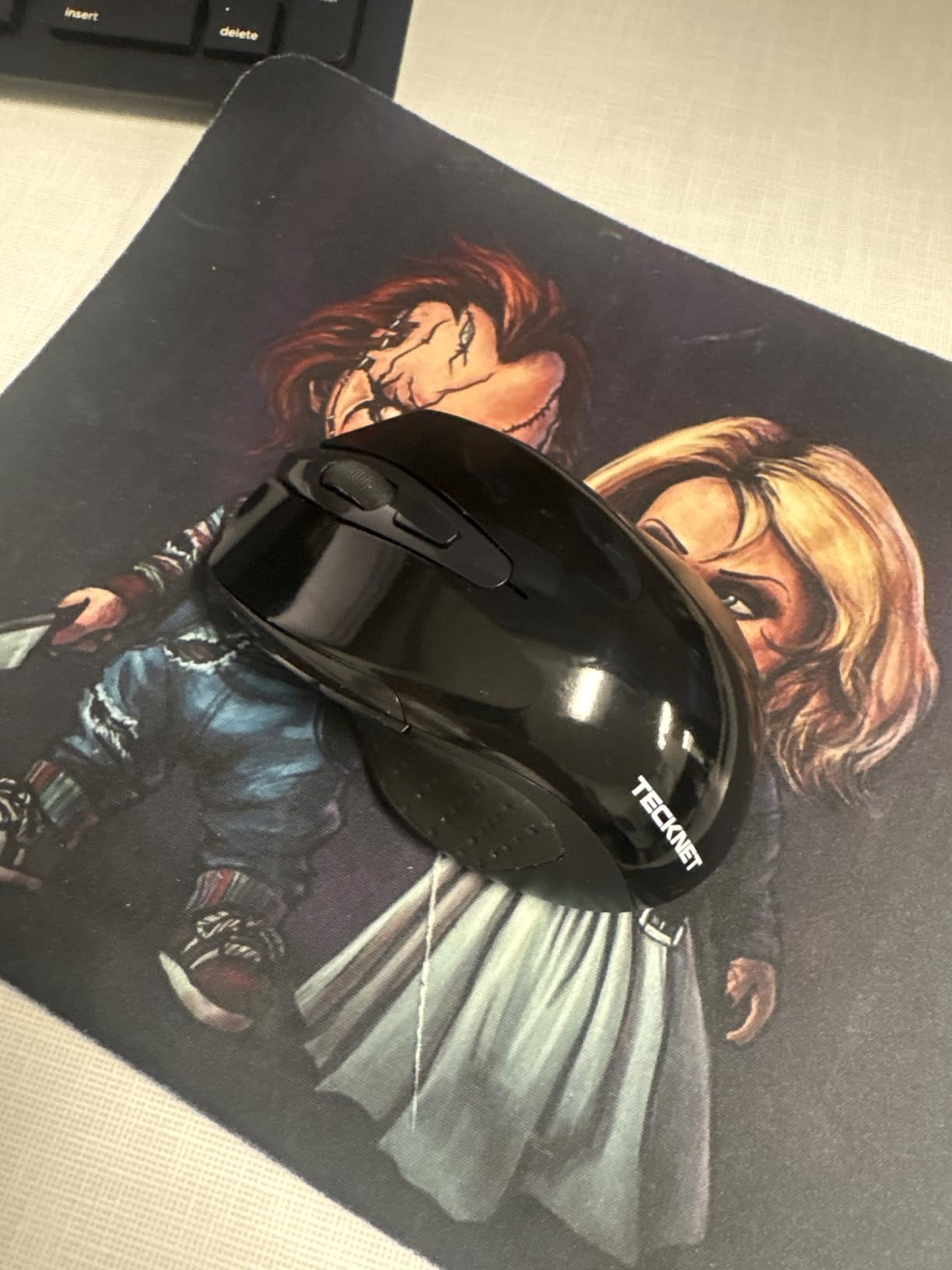 TECKNET Wireless Mouse, 2.4G Ergonomic Optical Mouse, Computer Mouse for Laptop, PC, Computer, Chromebook, Notebook, 6 Buttons, 24 Months Battery Life, 2600 DPI, 5 Adjustment Levels - Purple customer photo 2