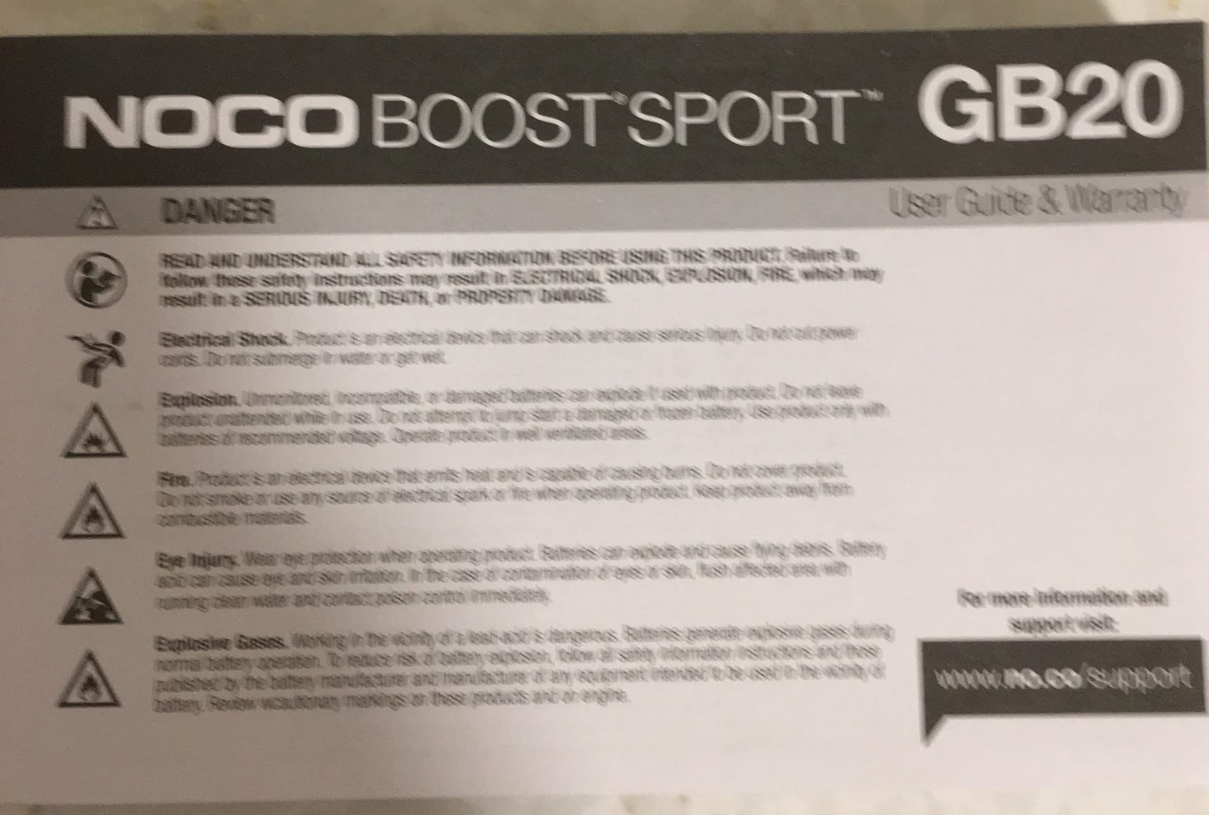 NOCO Boost GB20: 500A UltraSafe Jump Starter - 12V Lithium Battery Booster Pack, Portable Jump Box, Power Bank & Jumper Cables - for 4.0L Gas Engines customer photo 1