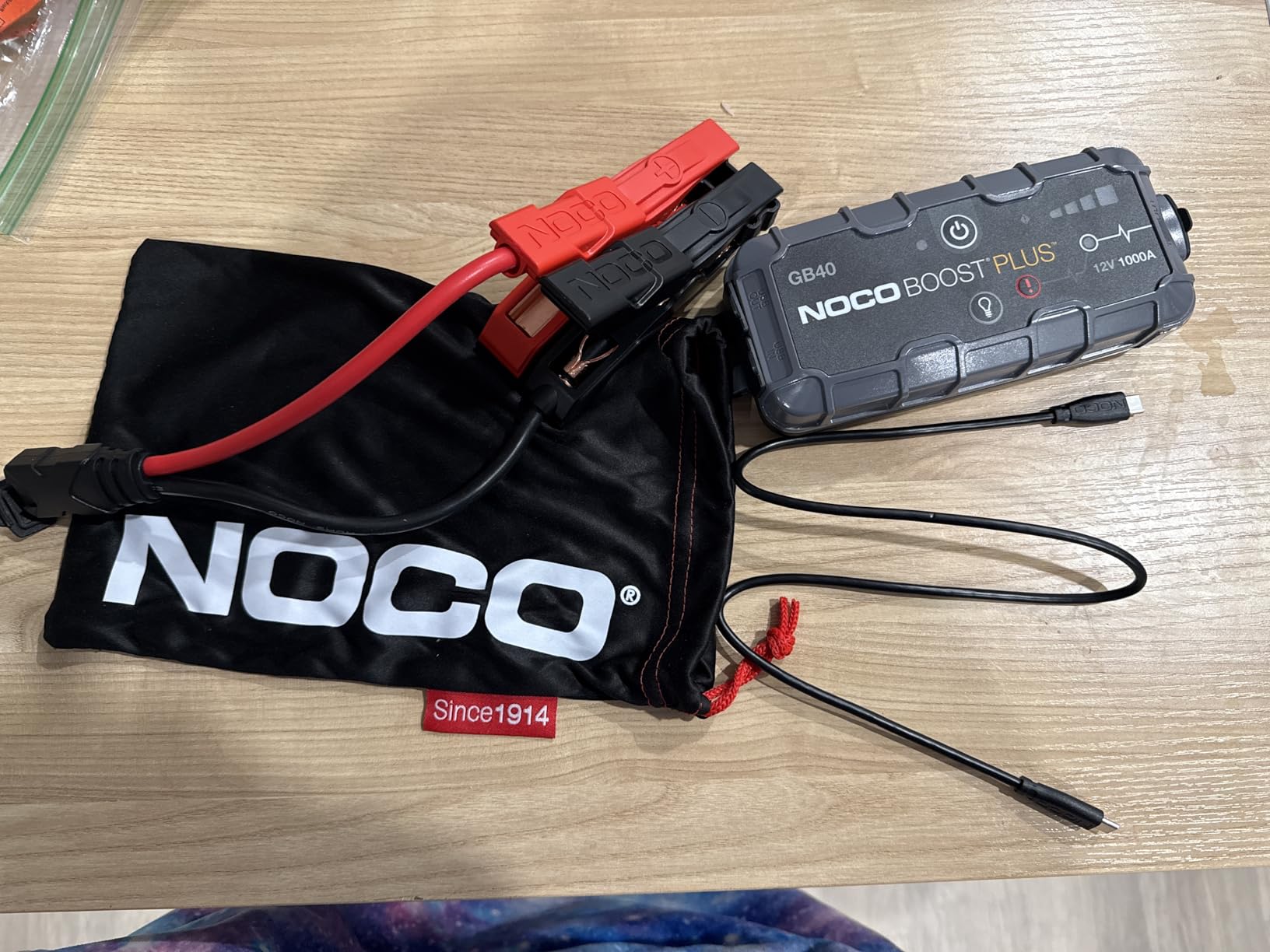 NOCO Boost GB40: 1000A UltraSafe Jump Starter - 12V Lithium Battery Booster Pack, Portable Jump Box, Power Bank & Jumper Cables - for 6.0L Gas and 3.0L Diesel Engines customer photo 2