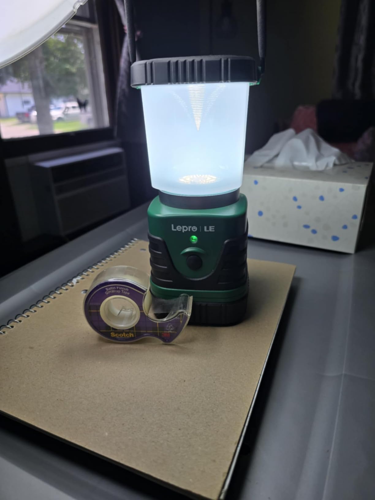 Lighting EVER 1000LM LED Camping Lantern Rechargeable, 4400mAh Power Bank, Camping Essential with 4 Light Modes, IP44 Waterproof Lantern Flashlight for Hurricane Emergency, Hiking, USB Cable Included customer photo 2