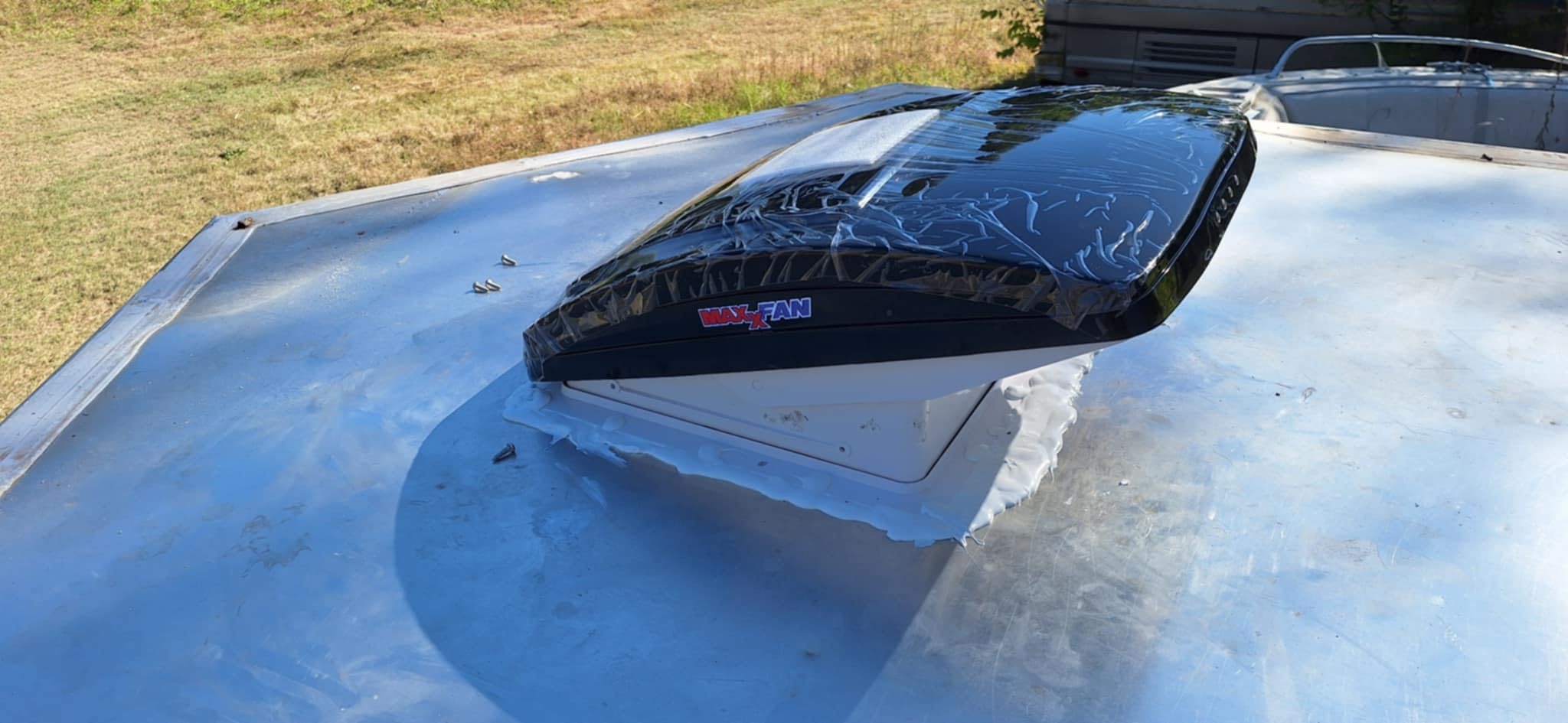 MAXXAIR Maxxfan Deluxe Vent, Fan and Vent Cover All in One - Powerful 4-Speed Fan, Built-in Rain Cover, Exhaust Air Only, Fits 14