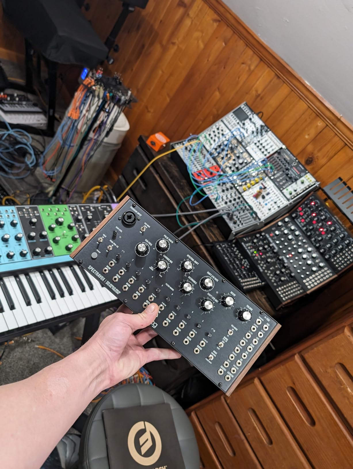 MOOG DFAM Semi-Modular Analog Percussion Synthesizer with 8 Step Sequencer, 24-Point Patch Bay customer photo 1