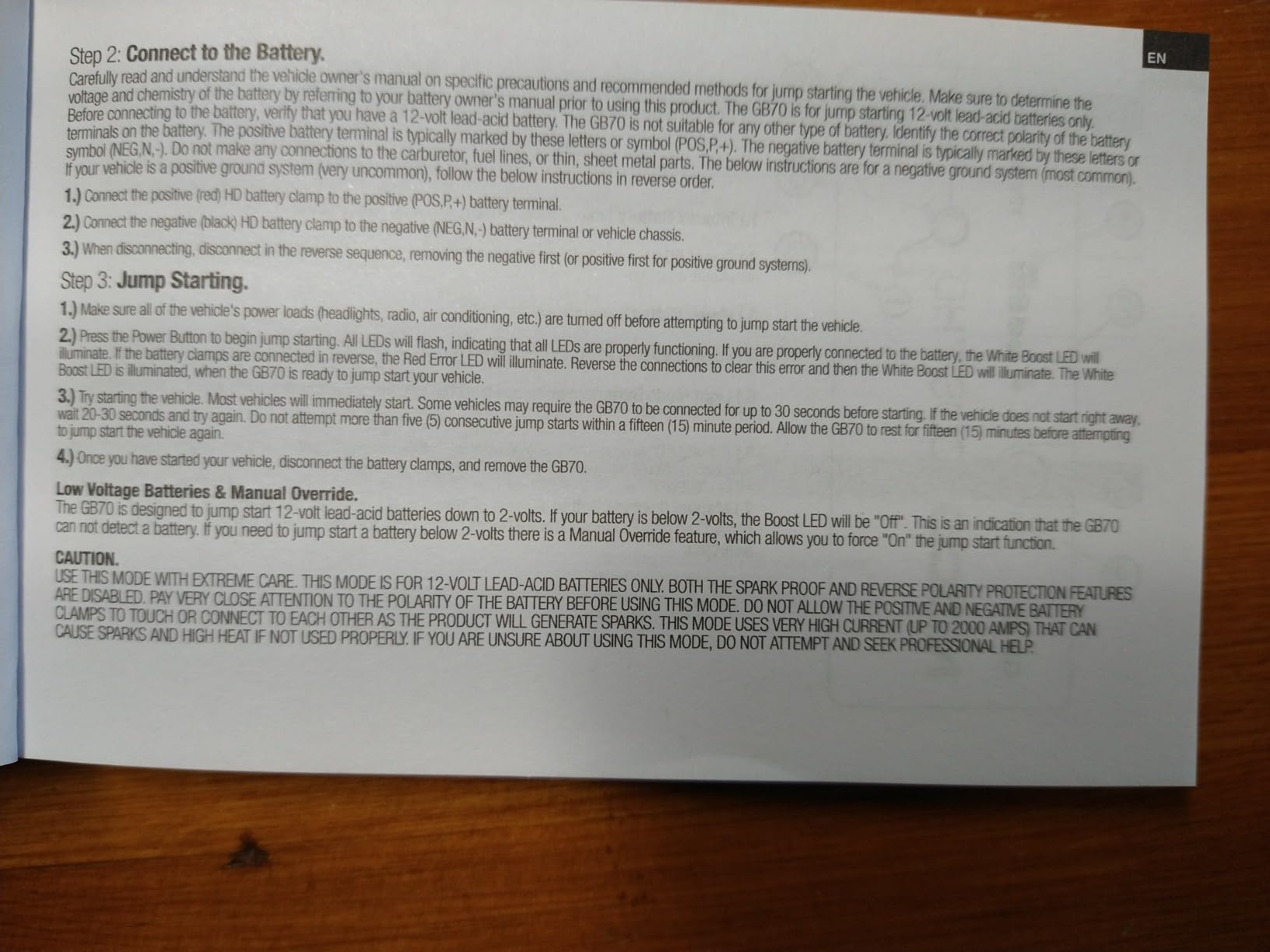 NOCO Boost GB70: 2000A UltraSafe Jump Starter - 12V Lithium Battery Booster Pack, Portable Jump Box, Power Bank & Jumper Cables - for 8.0L Gas and 6.0L Diesel Engines customer photo 2