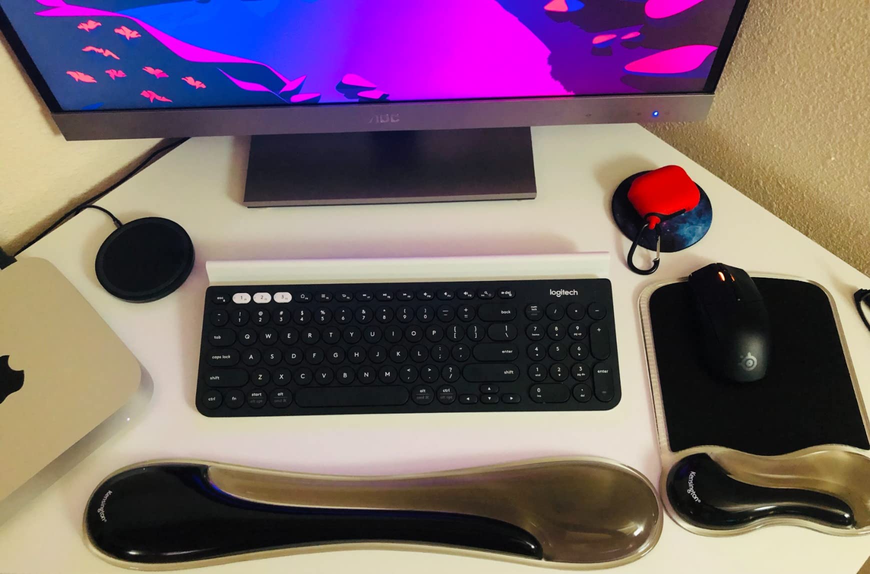Kensington Duo Gel Mouse Pad with Wrist Rest, Ergonomic Wrist Support for Pain Relief, Comfortable Non-Skid Gel Pad for Computer, Laptop, Office & Home 9.6