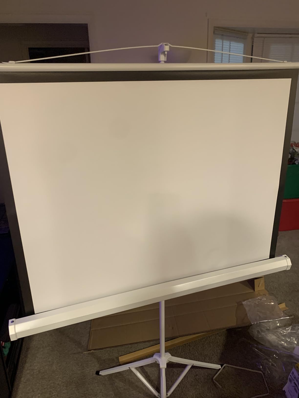 Pyle 50 Inch Portable Projector Screen with Tripod Stand - Lightweight, Durable, Easy Pull Setup Mobile Projection Screen with 4:3 Aspect Ratio, White Matte Fabric for Indoor/Outdoor Use customer photo 2