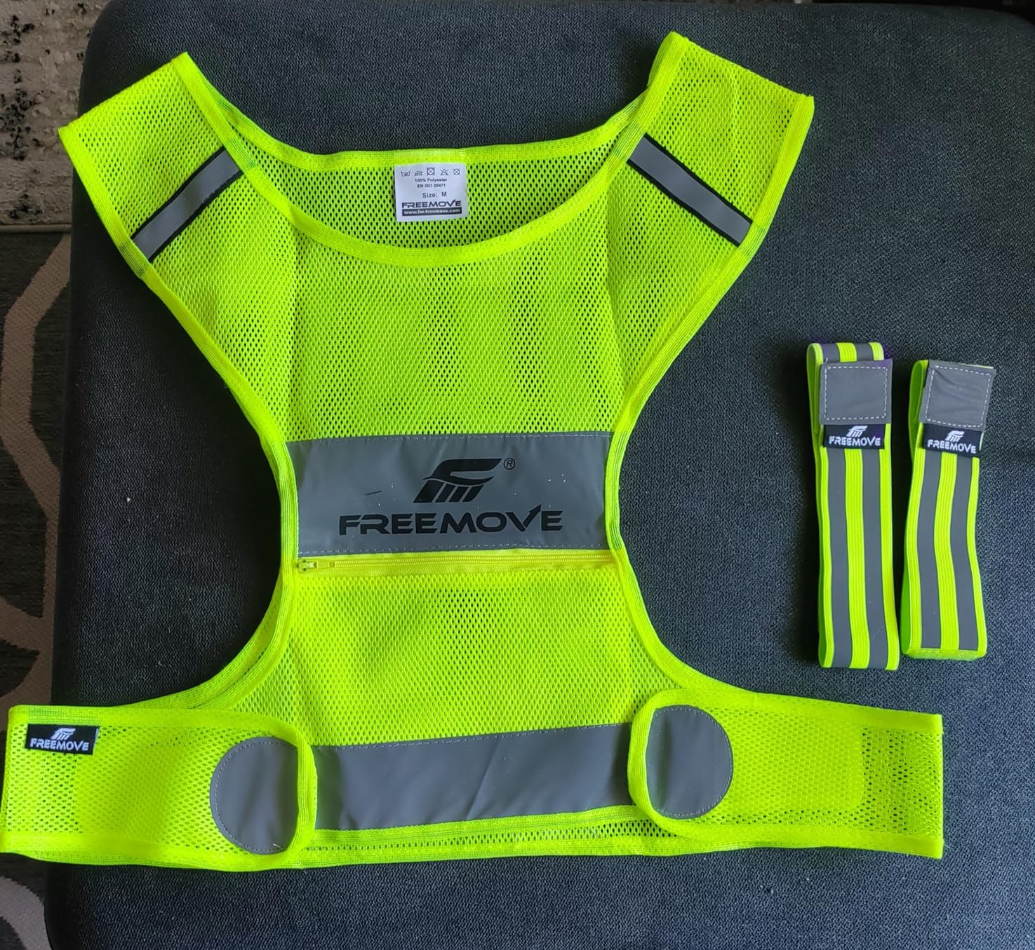 FREEMOVE Reflective Vest - Running Gear + 2 Bands & Bag/Ultralight & Comfy Safety Vests for Running, Walking, Cycling customer photo 2