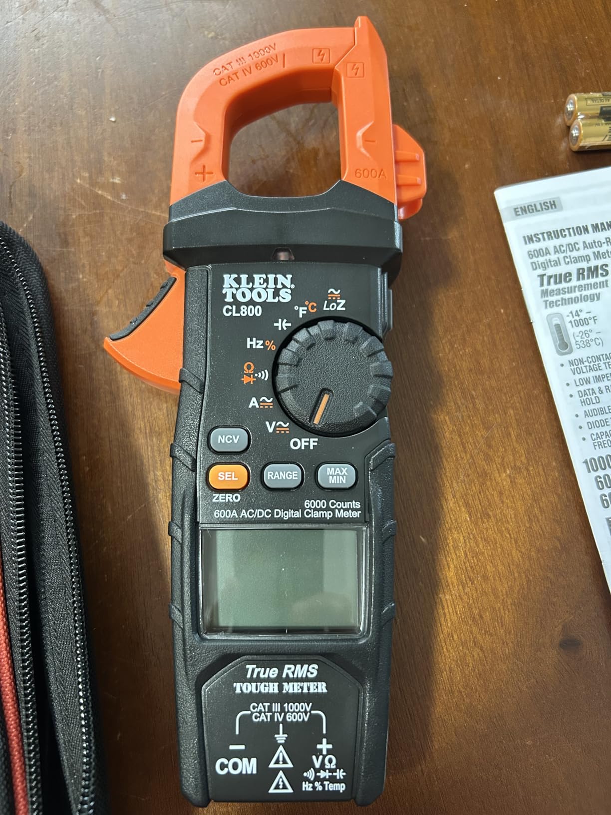 Klein Tools CL800 Digital Clamp Meter, Auto Ranging TRMS, AC/DC Volt/Current, LOZ, Continuity, Frequency, Capacitance, NCVT, Temp, More 1000V customer photo 2