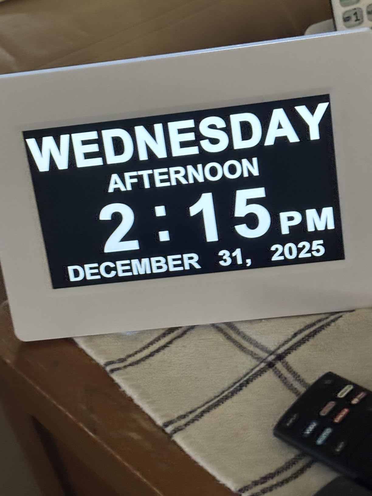 American Lifetime New 2026 Dementia Clock Large Digital Clock for Seniors, Large Display with Custom Alarms, Calendar Clock with Day & Date for Elderly, Clear Numbers Alzheimer Digital Clock White customer photo 1