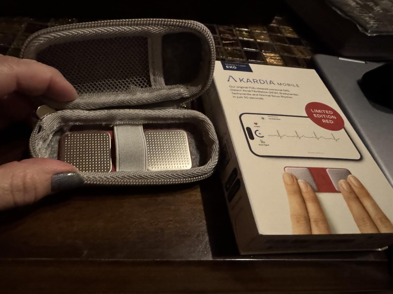 KardiaMobile 1-Lead EKG Monitor, Medical-Grade FDA-Cleared Personal Heart Monitor, Detects Normal, AFib & Arrhythmias, Unlimited Recordings, 30 Second Results, Works with most Smartphones, Pocket-size customer photo 1