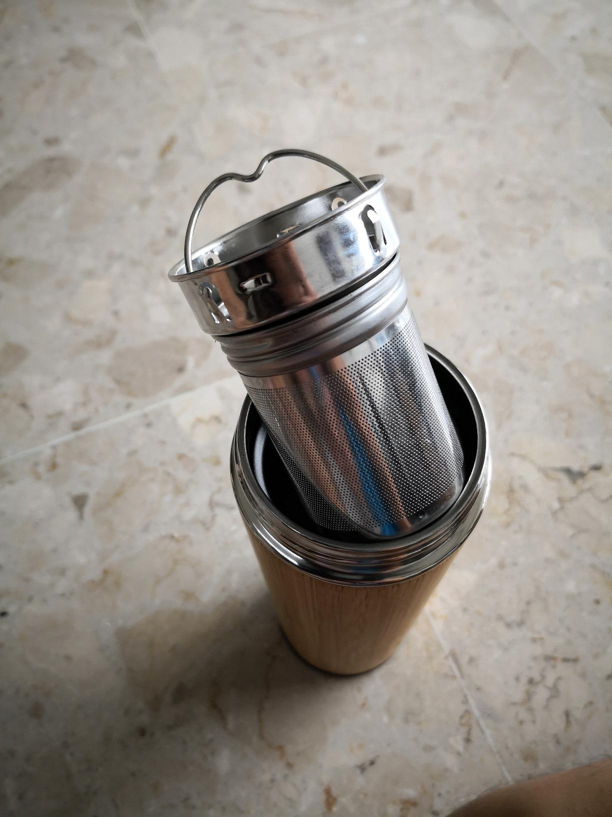 LeafLife Premium Bamboo Tea Bottle for Loose Tea - Tea Infuser Bottle - Tea Gifts - Insulated Water Bottle/Coffee Tumbler/Tea - Tea Gift Set, Tea Accessories - Tea Tumbler 17oz customer photo 2