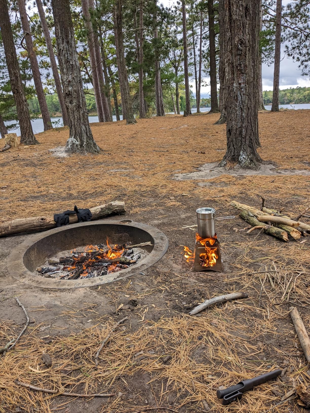 Portable Camping Stove Wood, Wood Stove Camping, Outdoor Compact Campfire, Survival Cooking Gear, Backpacking Stoves, Emergency Backpack Stoves, Hiking Burner, Foldable with Nylon Case customer photo 2