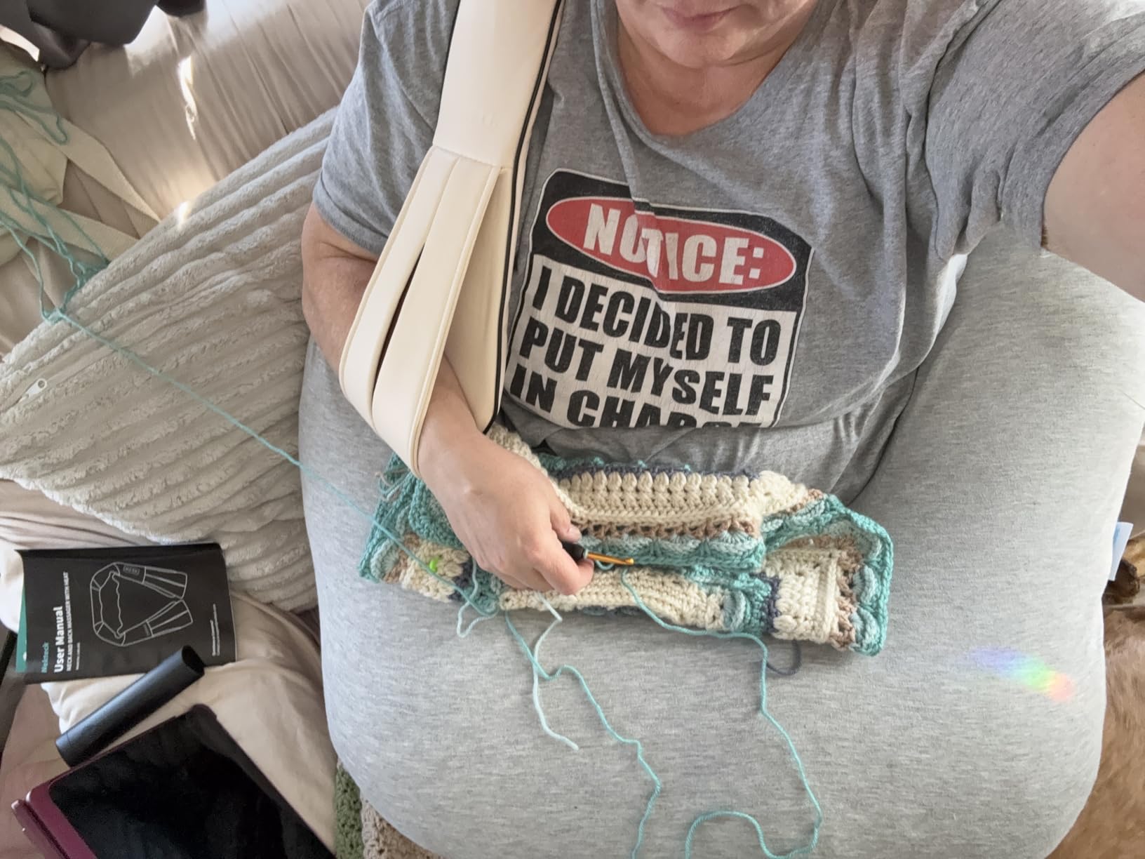 Nekteck Shiatsu Neck Massager with Heat for Pain Relief Deep Tissue, 2026 Upgraded 3D Back Shoulder Kneading Massage Pillow, Body Muscle Relaxation Tools Gifts for Him Her, Black (NOT Cordless) customer photo 2