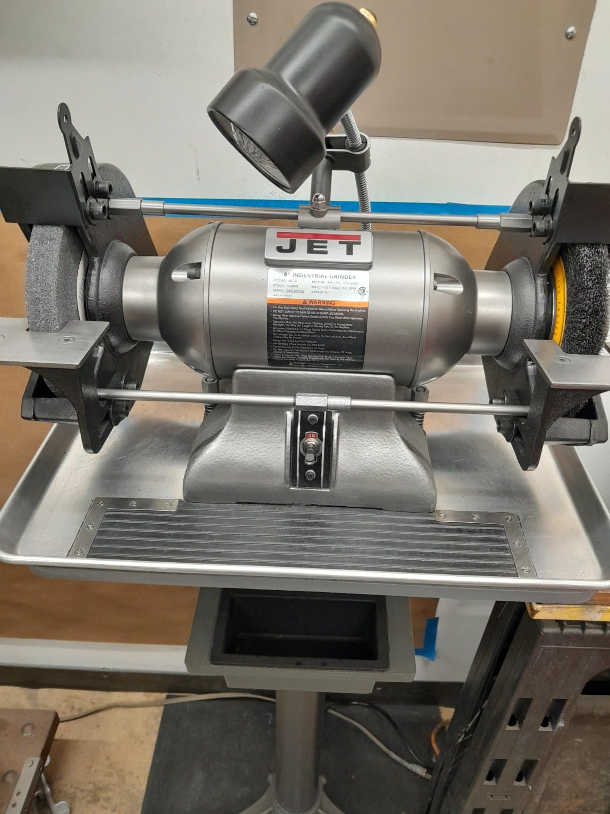 JET 8-Inch Industrial Bench Grinder, 3600 RPM, 1 HP (IBG-8) customer photo 1