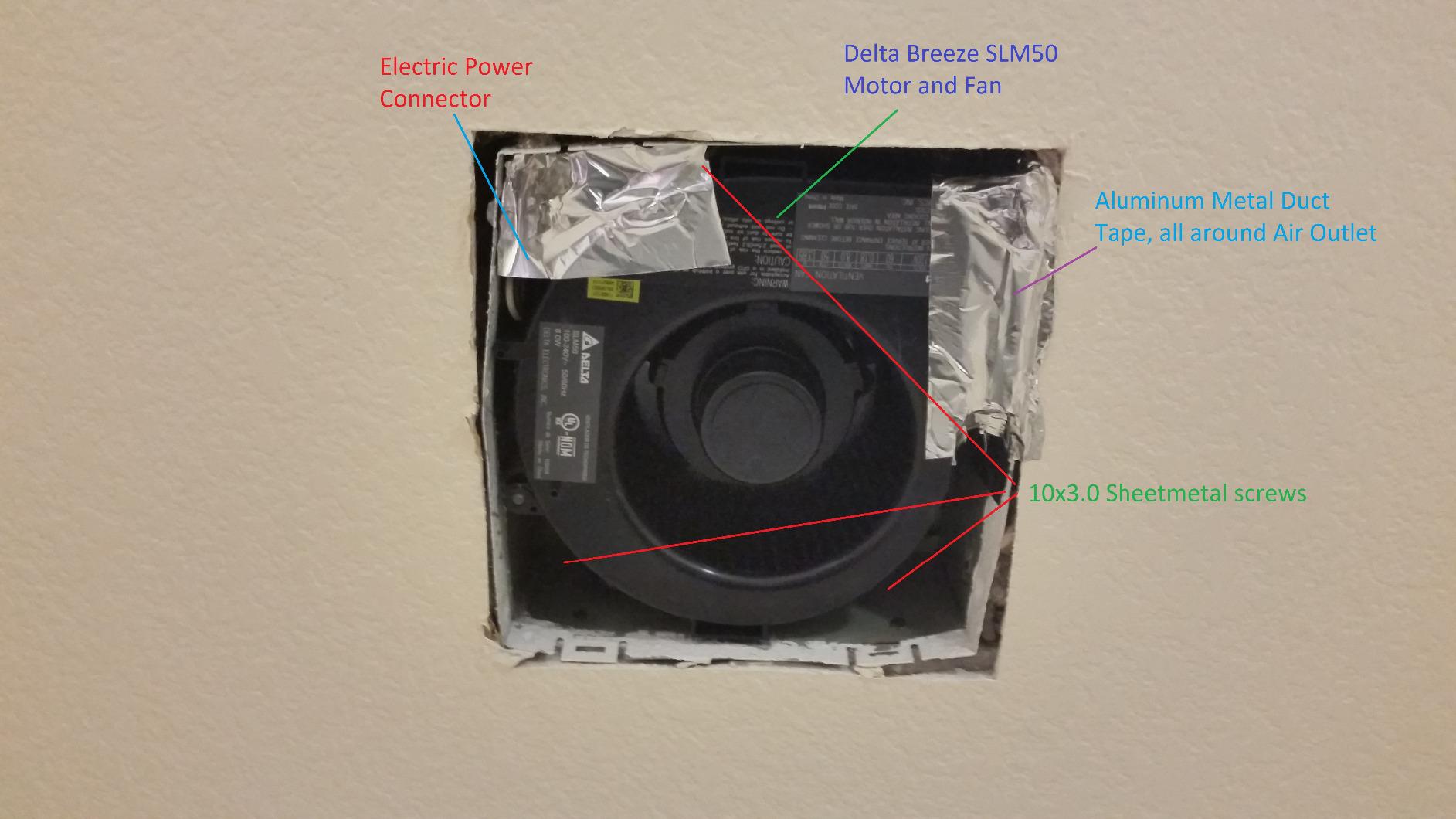 Delta BreezSlim SLM70H 13.1W Exhaust Bath Fan with Humidity Sensor customer photo 1