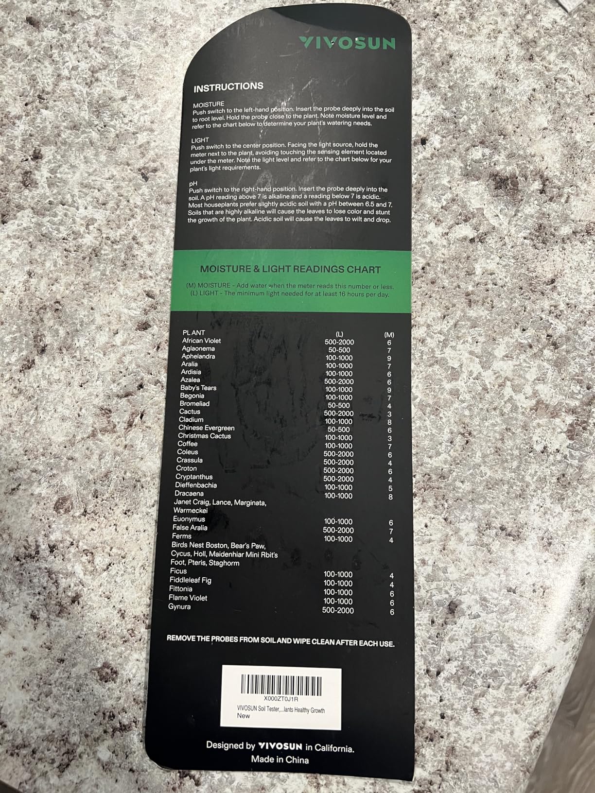 VIVOSUN Soil Tester, 3-in-1 Plant Moisture Meter Light and PH Tester for Home, Garden, Lawn, Farm, Indoor and Outdoor Use, Promote Plants Healthy Growth customer photo 1