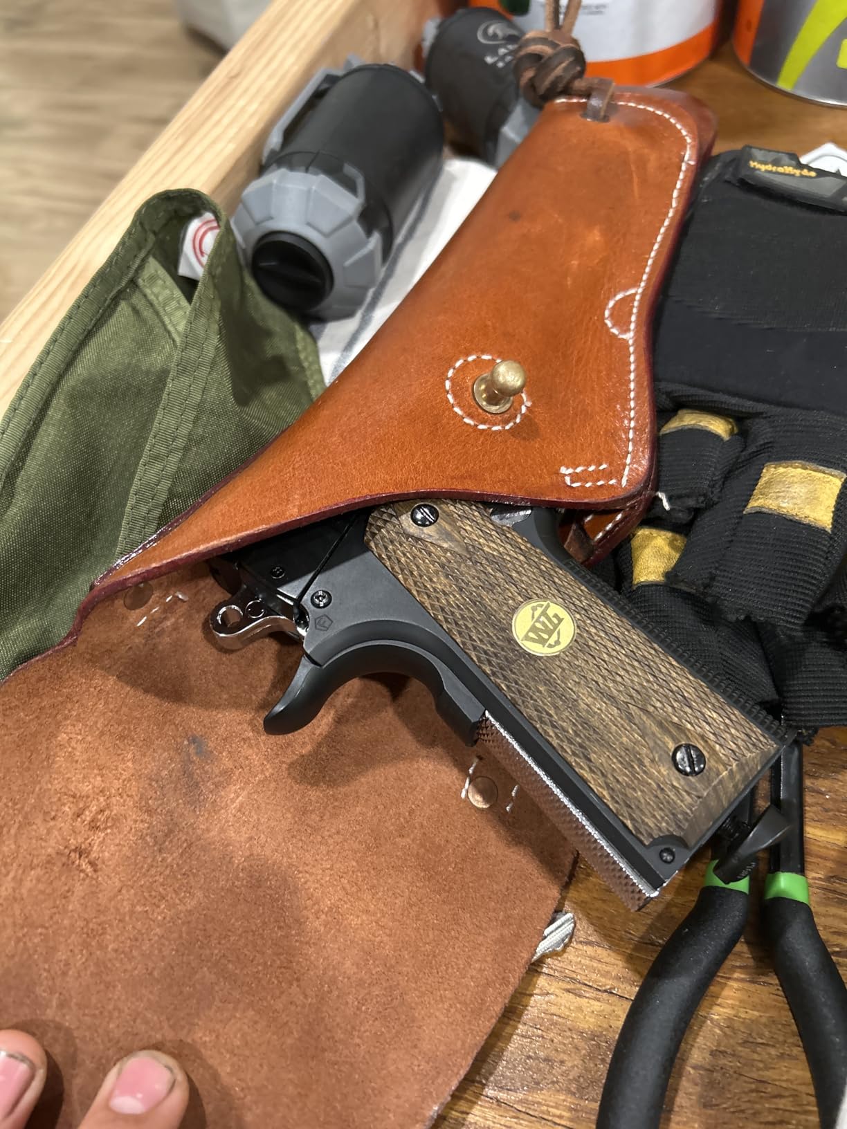 500 fps new full metal wg airsoft m 1911 gas co2 hand gun pistol w/ 6mm bb bbs(Airsoft Gun) customer photo 1