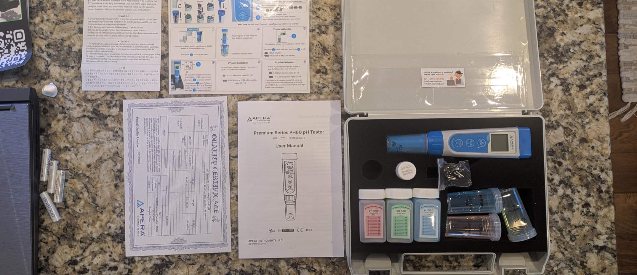 Apera Instruments AI311 Premium Series PH60 Waterproof pH Pocket Tester Kit, Replaceable Probe, ±0.01 pH Accuracy, Lcd display customer photo 1