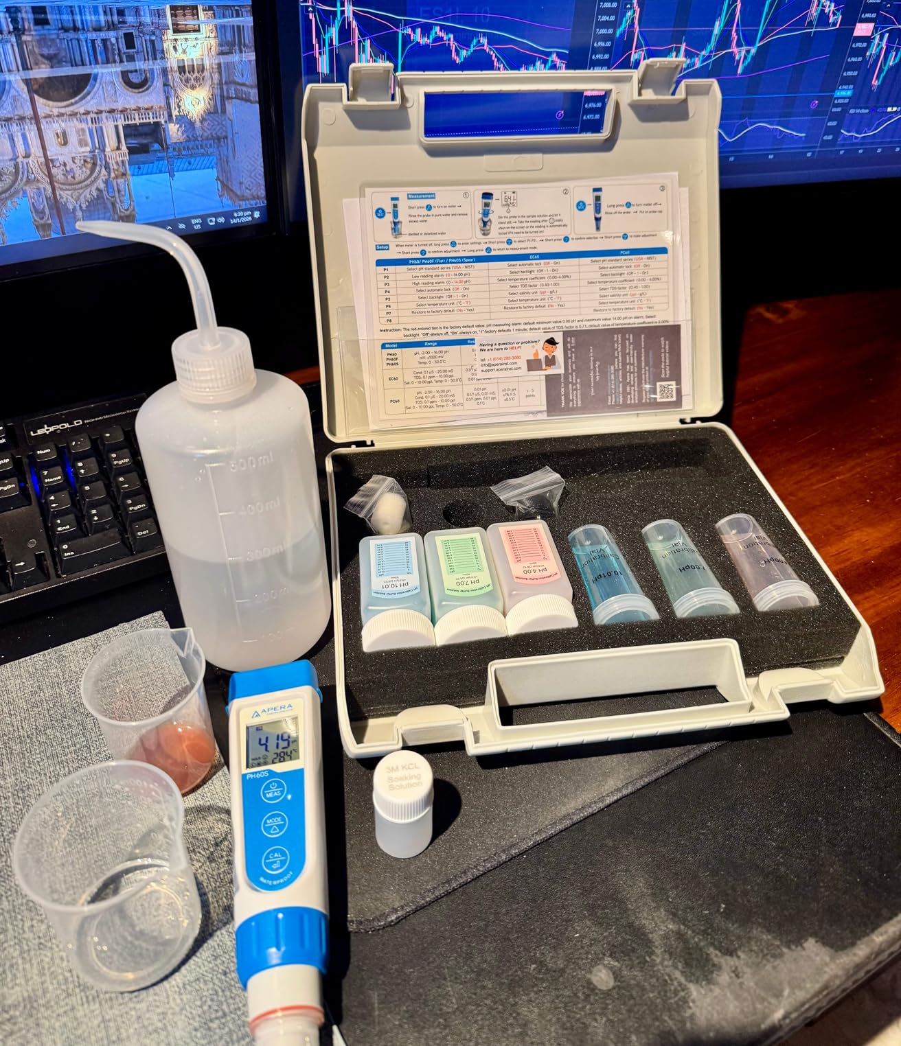 Apera Instruments AI311 Premium Series PH60 Waterproof pH Pocket Tester Kit, Replaceable Probe, ±0.01 pH Accuracy, Lcd display customer photo 2