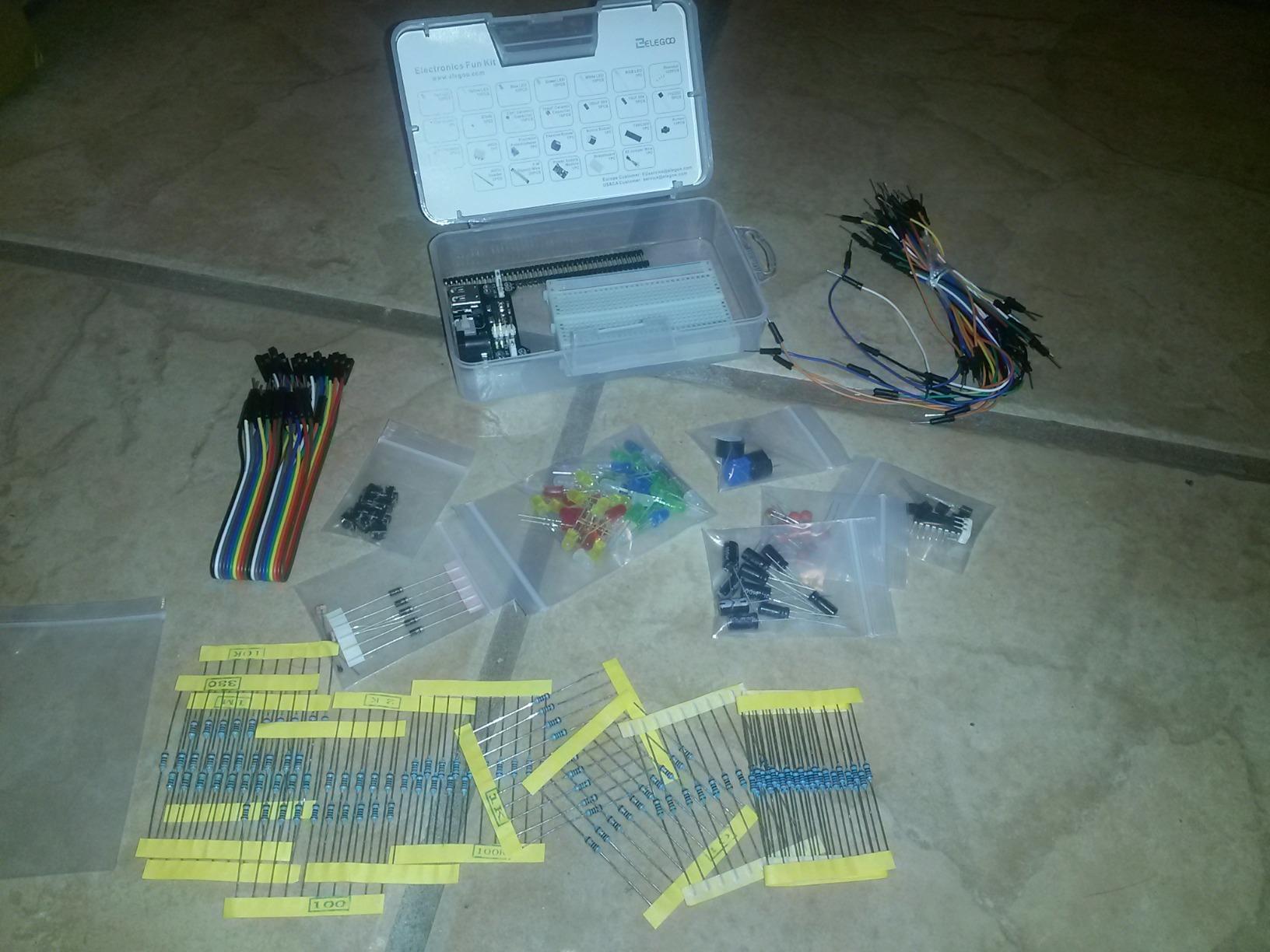 ELEGOO Electronic Fun Kit Bundle with Breadboard Cable Resistor, Capacitor, LED, Potentiometer total 235 Items for Arduino customer photo 2