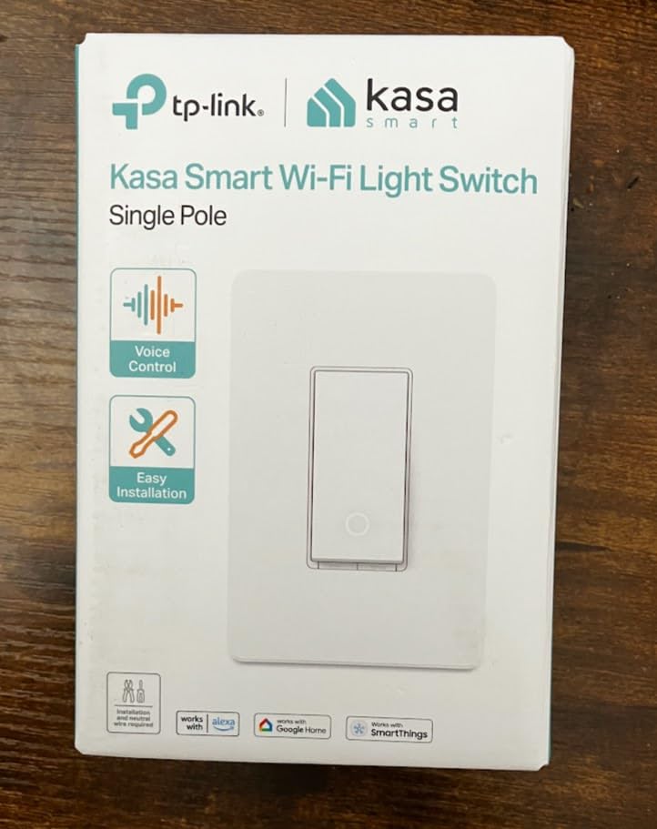 Kasa Smart Light Switch HS200, Single Pole, Needs Neutral Wire, 2.4GHz Wi-Fi Light Switch Works with Google Home, UL Certified, No Hub Required, White customer photo 1