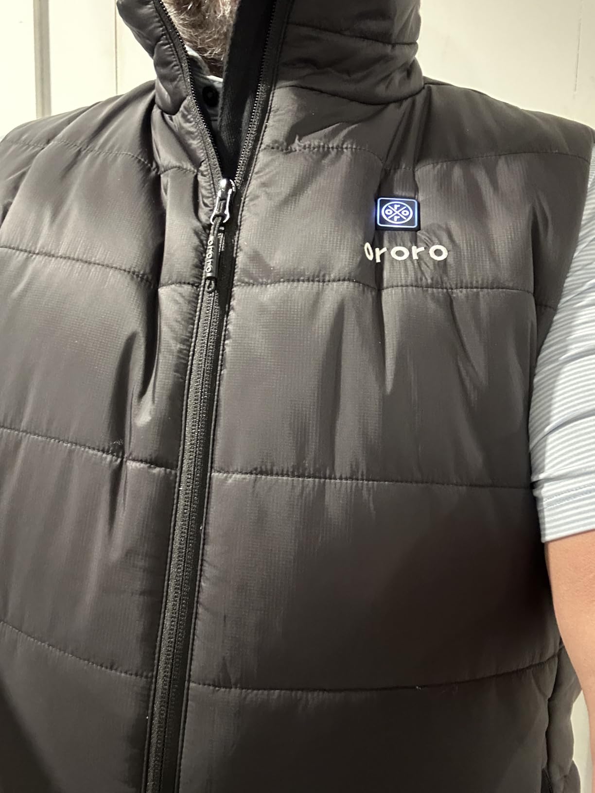 ORORO Men's Lightweight Heated Vest with USB-C Rechargeable Battery, Puffer Classic Heating Vest customer photo 2
