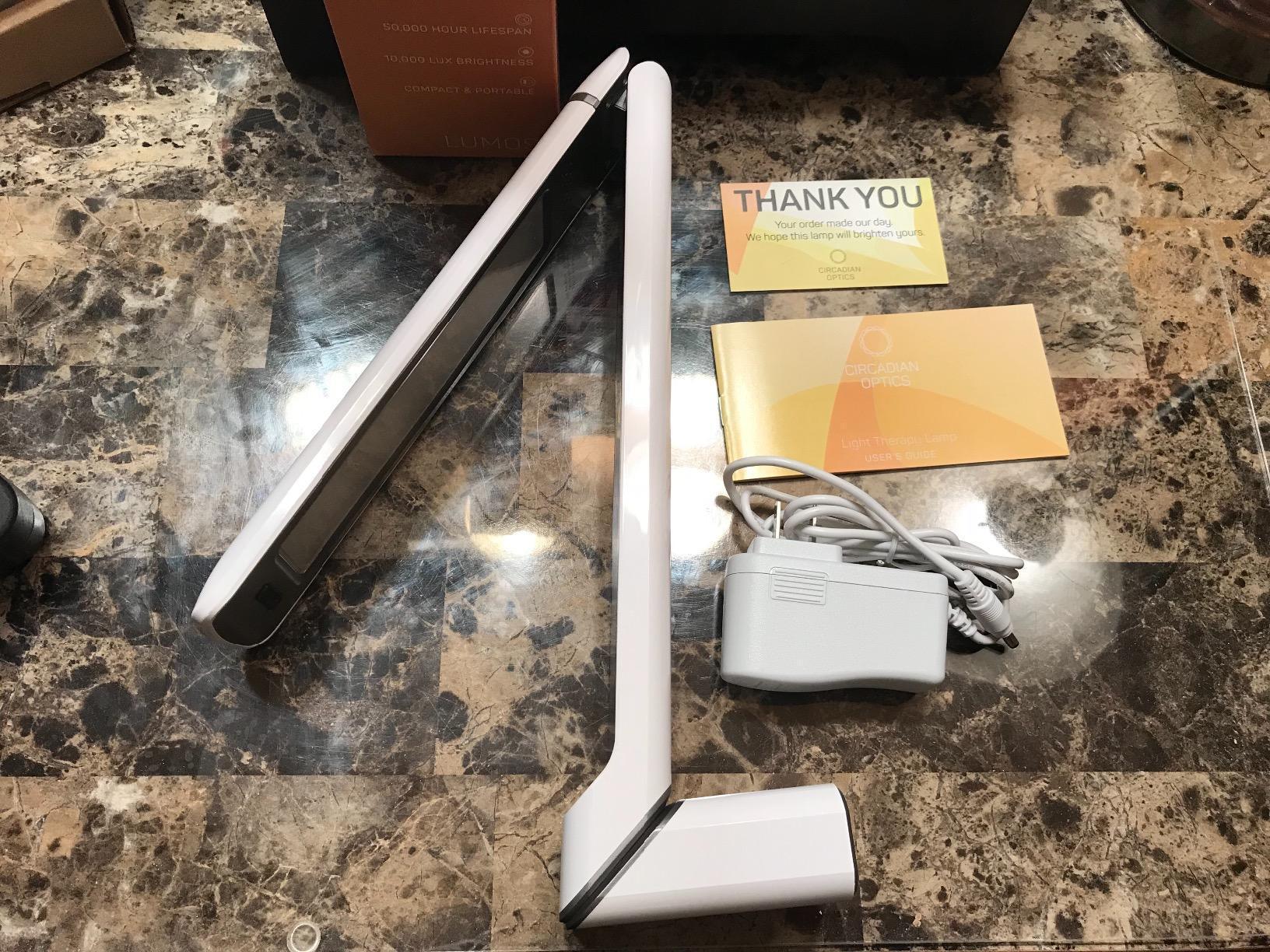 Circadian Optics Lumos 2.0 Bright Light Therapy Desk Lamp | As Seen On Shark Tank | Ultra Powerful 10,000 LUX Brightness | 5500K Color Mimics Noon Day Sun | Improve Your Mood, Sleep, Energy & Focus customer photo 2