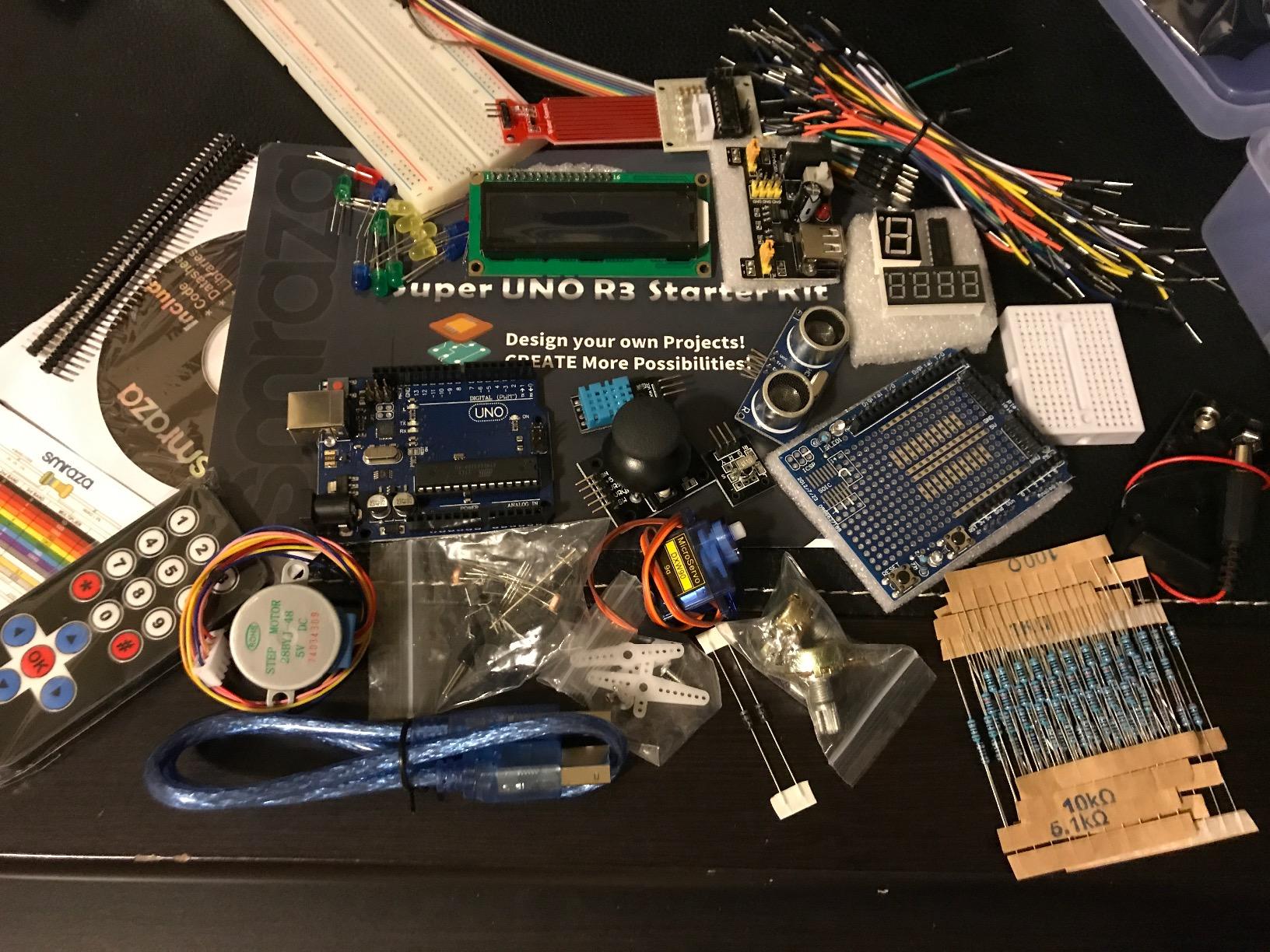 Smraza Super Starter Kit Project Kit with Breadboard, Power Supply, Jumper Wires, Resistors, LED, LCD 1602, Sensors, Detailed Tutorial for Project, Compatible with Arduino UNO R3 Project customer photo 2