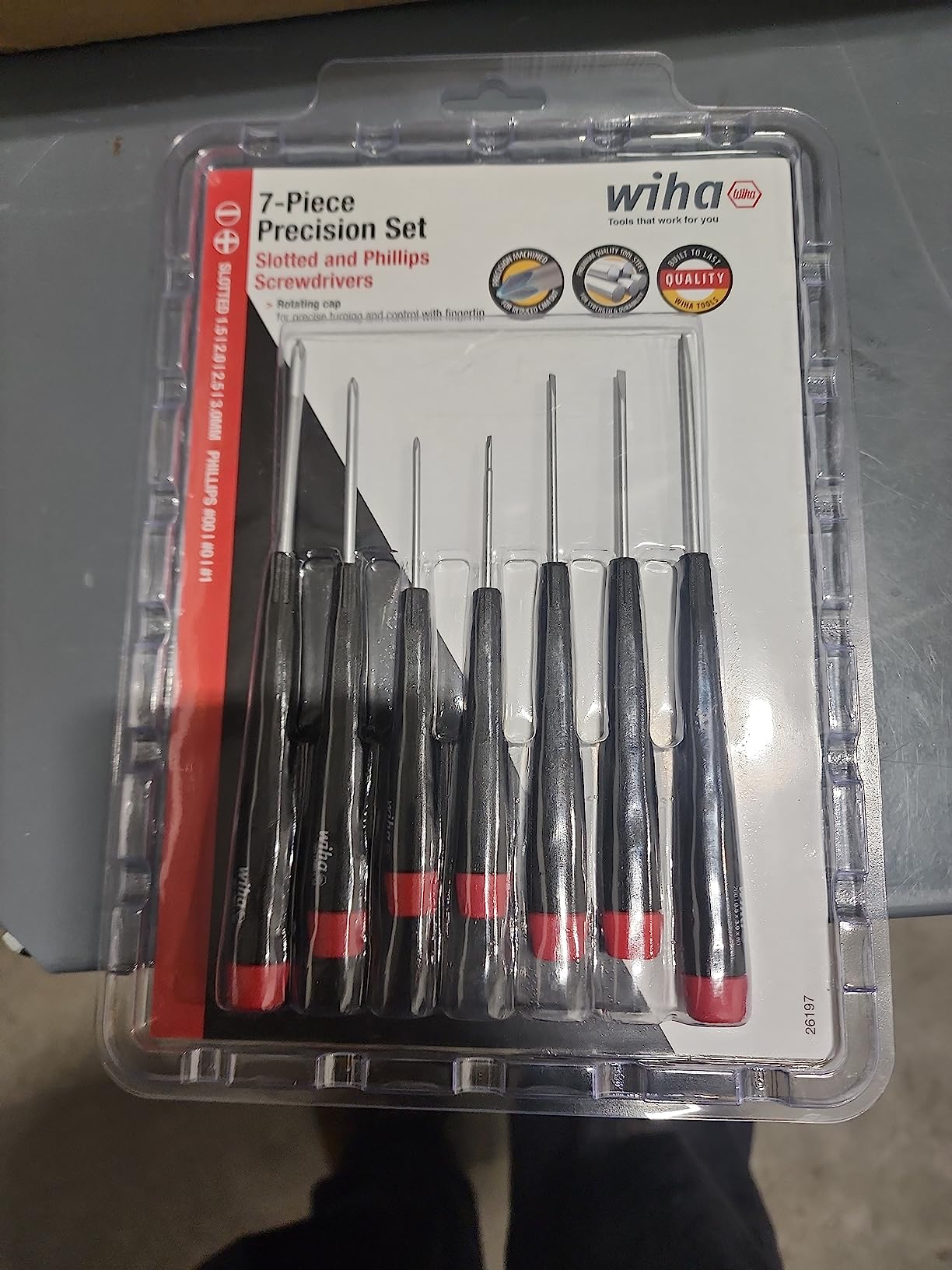 Wiha 26197 Precision Screwdriver Set, 7-Piece Mini Slotted & Phillips, PicoFinish Handles with Rotating Caps, Small Screwdrivers for Electronics & Fine Work customer photo 2