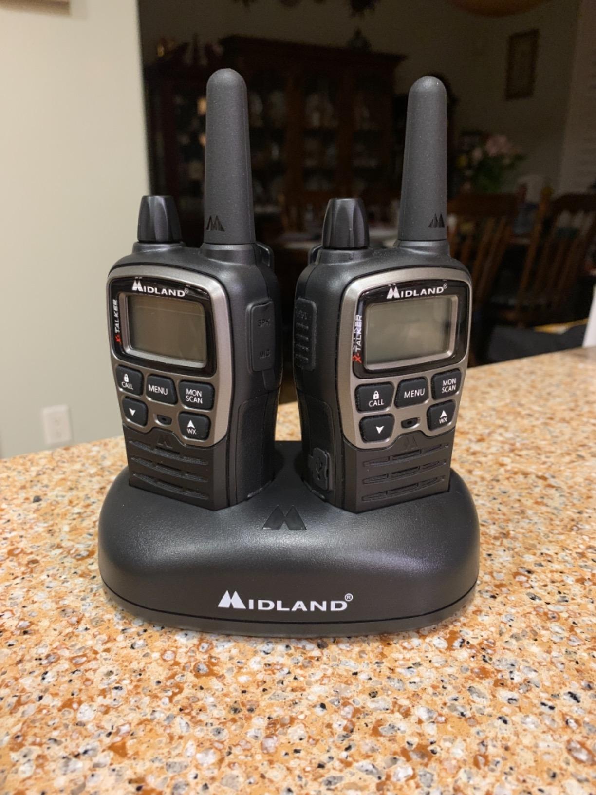 Midland T77VP5 X-TALKER Long Range Walkie-Talkie FRS Two-Way Radio for Camping Overlanding NOAA Weather Scan + Alert, 121 Privacy Codes - Includes Carrying Case & Headset Black/Silver, 2 Radio Bundle customer photo 1