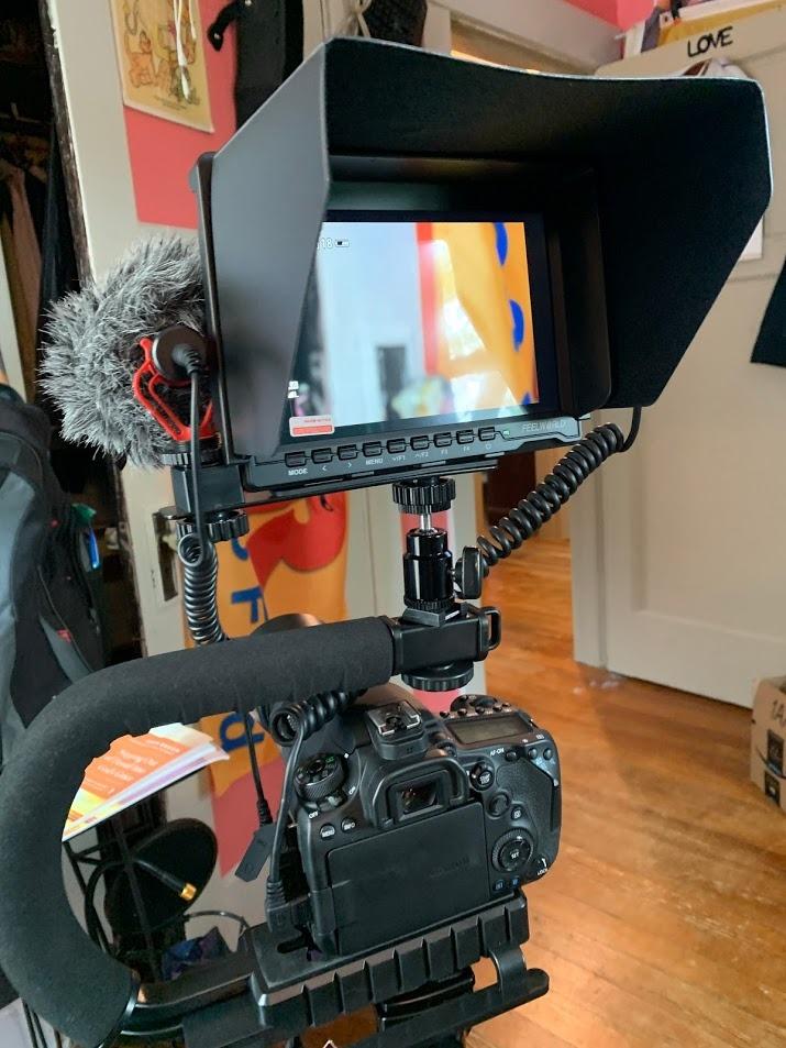 FEELWORLD FW759 7 Inch DSLR Camera Field Monitor HD Video Assist Slim IPS 1280x800 4K HDMI 1080p with Sunshade customer photo 2