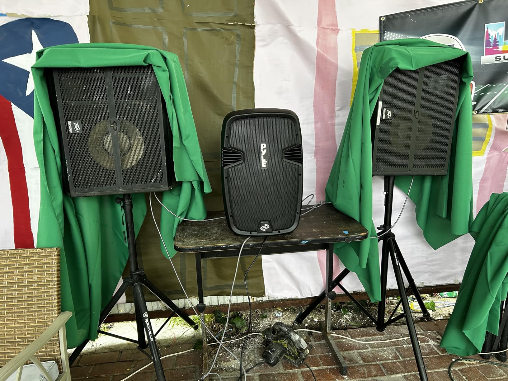 Wireless Portable PA Speaker System - 1800W High Powered Bluetooth Compatible Active + Passive Pair customer photo 1