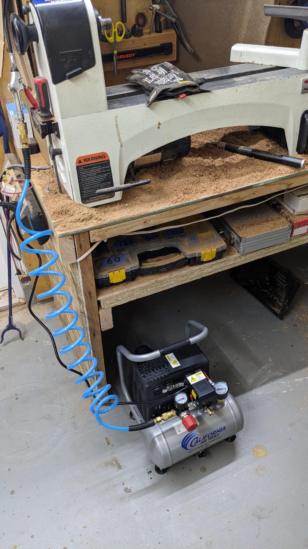 California Air Tools CAT-1P1060S Light & Quiet Portable Air Compressor, Lightweight, Ultra Quiet, Oil-Free, 1 Gallon Steel Tank, .6 HP, 56 dBA Noise Level, Silver customer photo 2