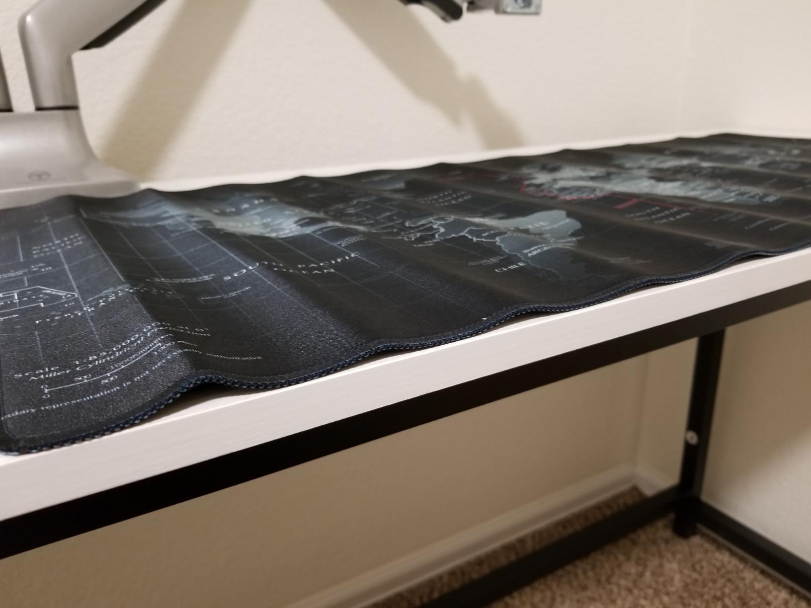 JIALONG Large Gaming Mouse Pad Extended Desk Mat XXL Mousepad with Non-Slip Keyboard Pad for Office Laptop, Computer and PC - 35.4 x 15.7 inches World Map customer photo 2