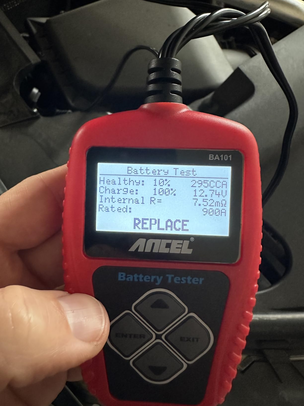 ANCEL BA101 Car Battery Tester, 12V Digital Automotive Alternator Meter Diagnostic Tool,100-2000 CCA Load Capacity, Charging & Cranking Analyzer for Truck, Boat, RV, Marine Vehicle, and More customer photo 2