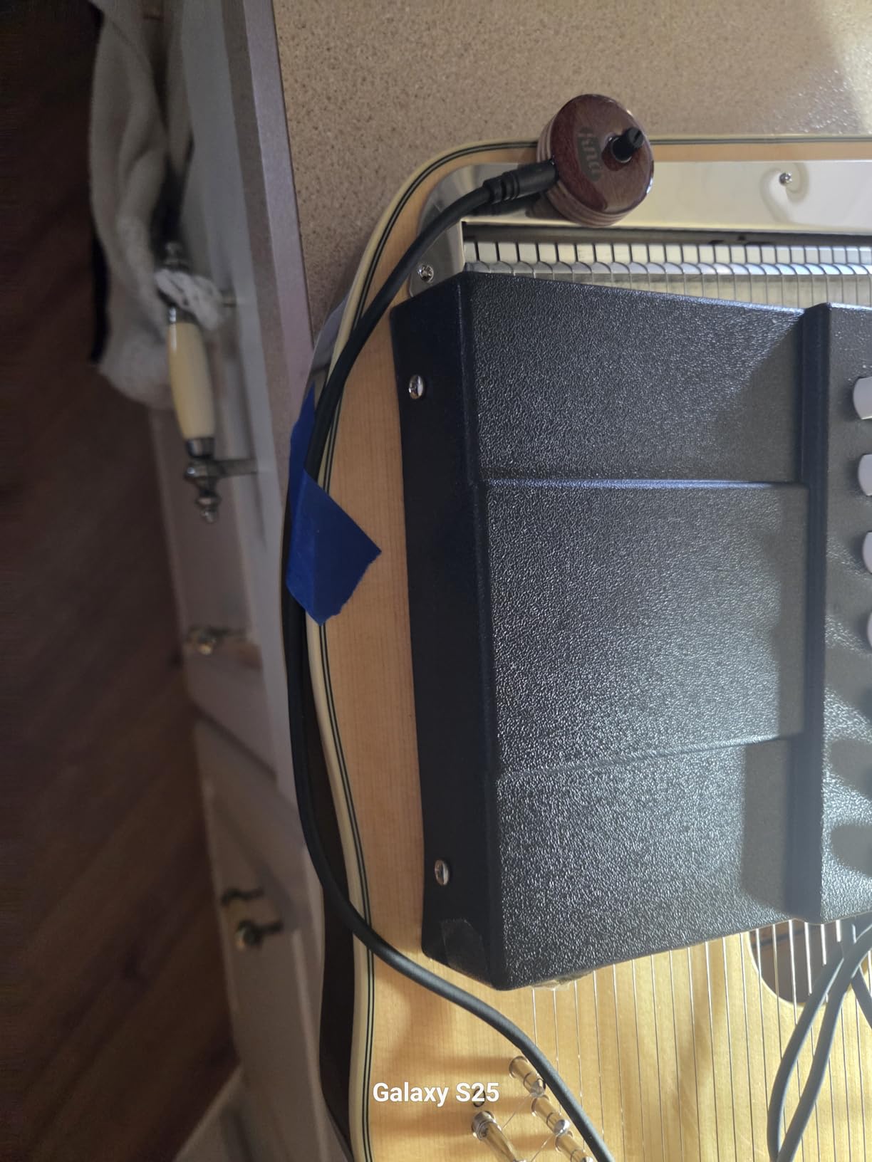 KNA UP-2 Universal Stick-On Piezo Pickup - Natural Acoustic Tone for Guitar, Uke, Drums, Percussion, Volume Control, No-Battery, No-Mod Installation, Compatible with Nearly All Acoustic Instruments customer photo 1