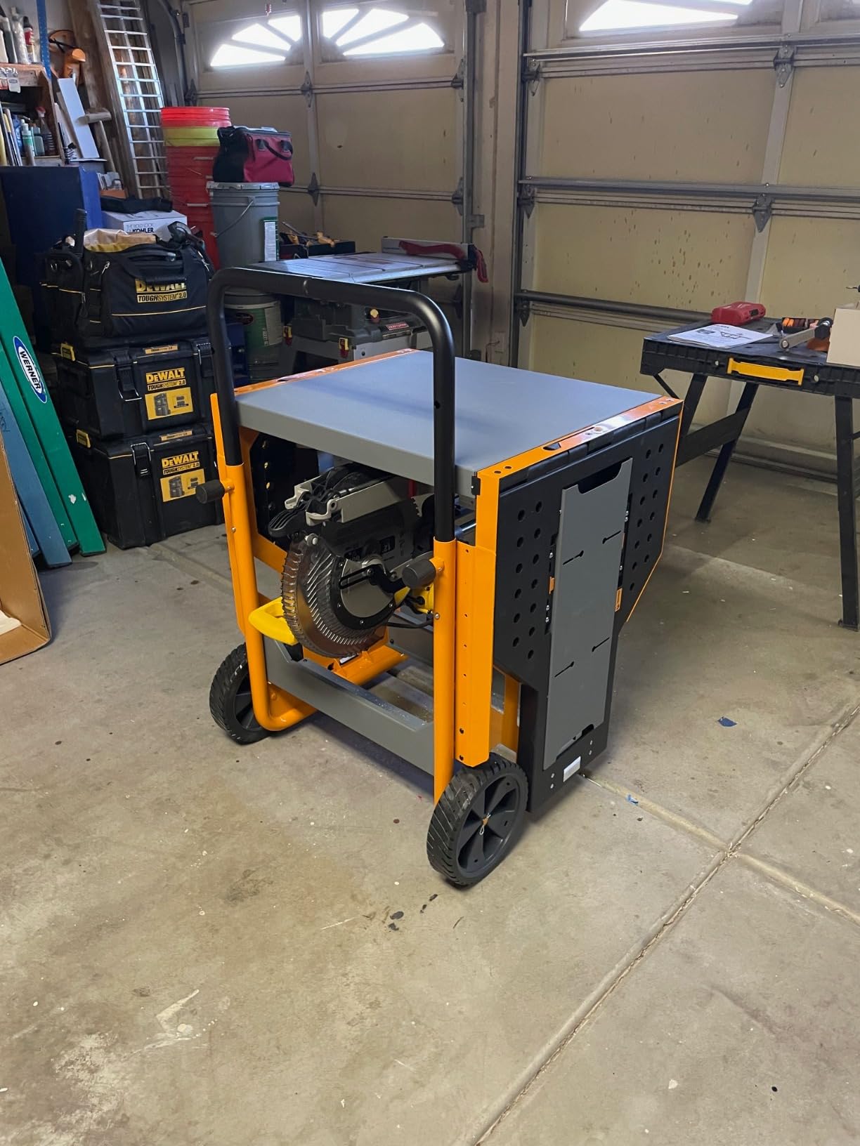 Bora Portamate Miter Saw Stand Work Station 400 Lbs Max Weight Portable Rolling Table Saw Stand Workbench with Folding Wing Extensions Miter Saw Stands PM-8000 customer photo 2