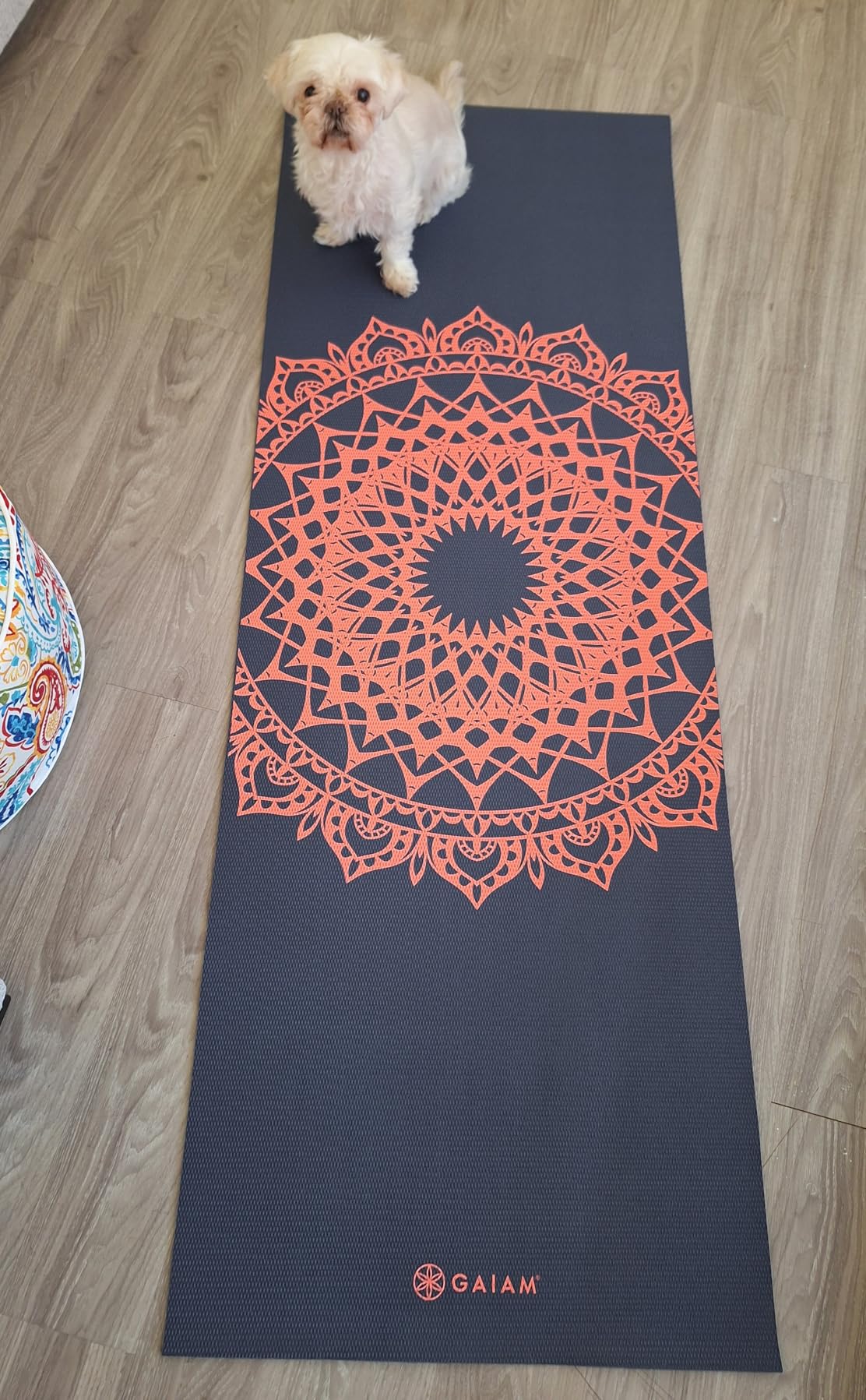 Gaiam Print Yoga Mat, Non Slip Exercise & Fitness Mat for All Types of Yoga, Pilates & Floor Exercises customer photo 1