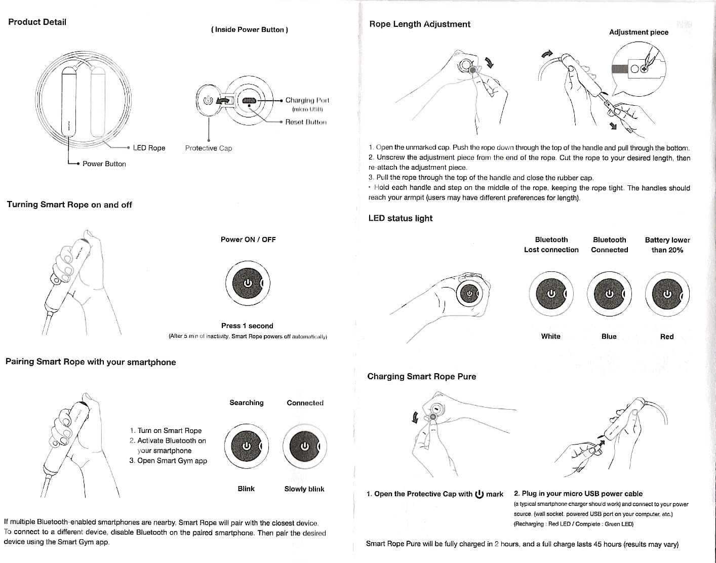 Tangram Smart Rope PURE (App-Connected Jump Rope for Fitness and Workouts, Jump Counter, Adjustable Length, Bluetooth Enabled, Track Calories and Jumps, Smooth Ball Bearing Rotation) customer photo 2