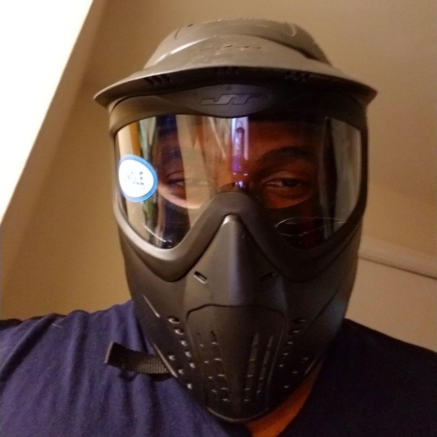 JT Premise Total Headshield Paintball Goggle Mask, Full Head Coverage, 260 View, Quick-Change Lens customer photo 2