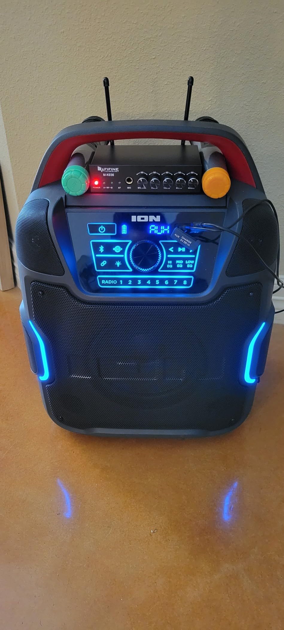 FIFINE UHF Dual Channel Wireless Handheld Microphone, Easy-to-use Karaoke Wireless Microphone System-K036 customer photo 1