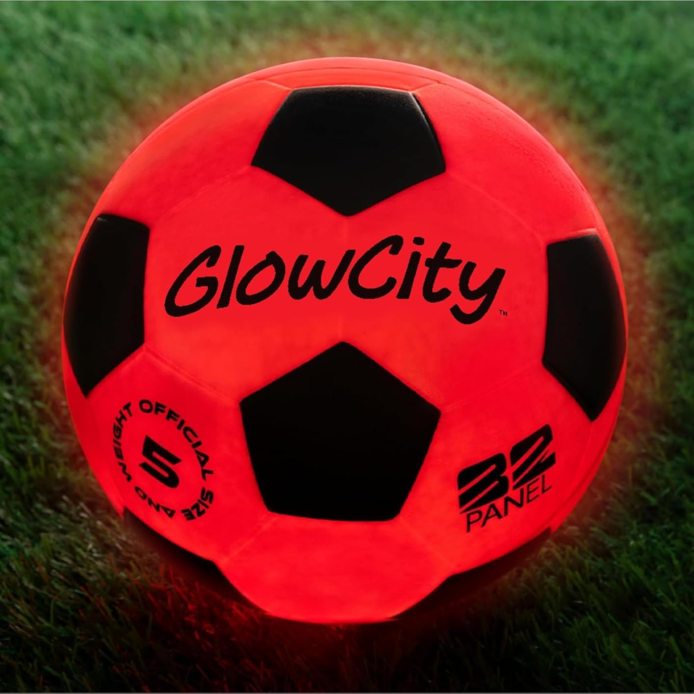 GlowCity Glow in The Dark Soccer Ball - Sizes 3, 4, 5 for Kids, Teens & Adults - Light Up Soccer Ball with 2 LED Lights - Sports Birthday Gifts Ideas for Boys & Teenagers customer photo 2