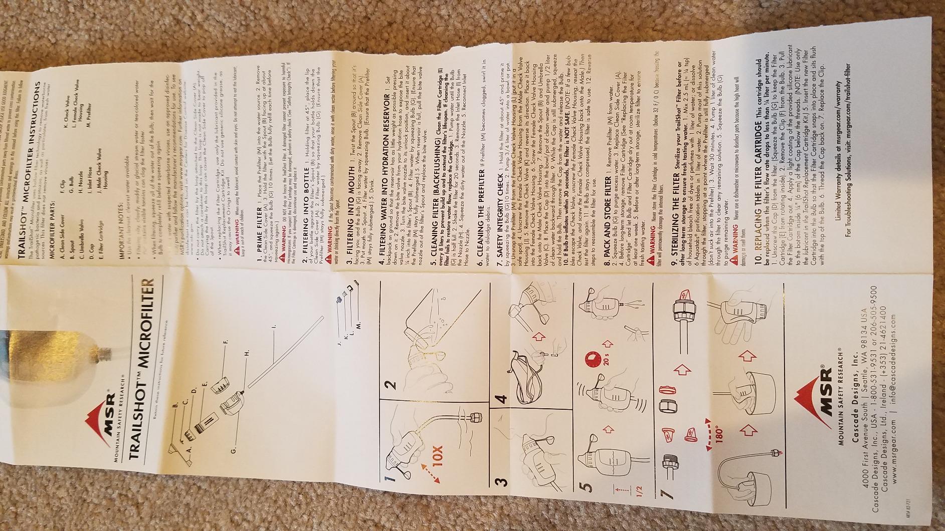 MSR TrailShot Ultralight Backpacking and Camping Squeeze Water Filter customer photo 2